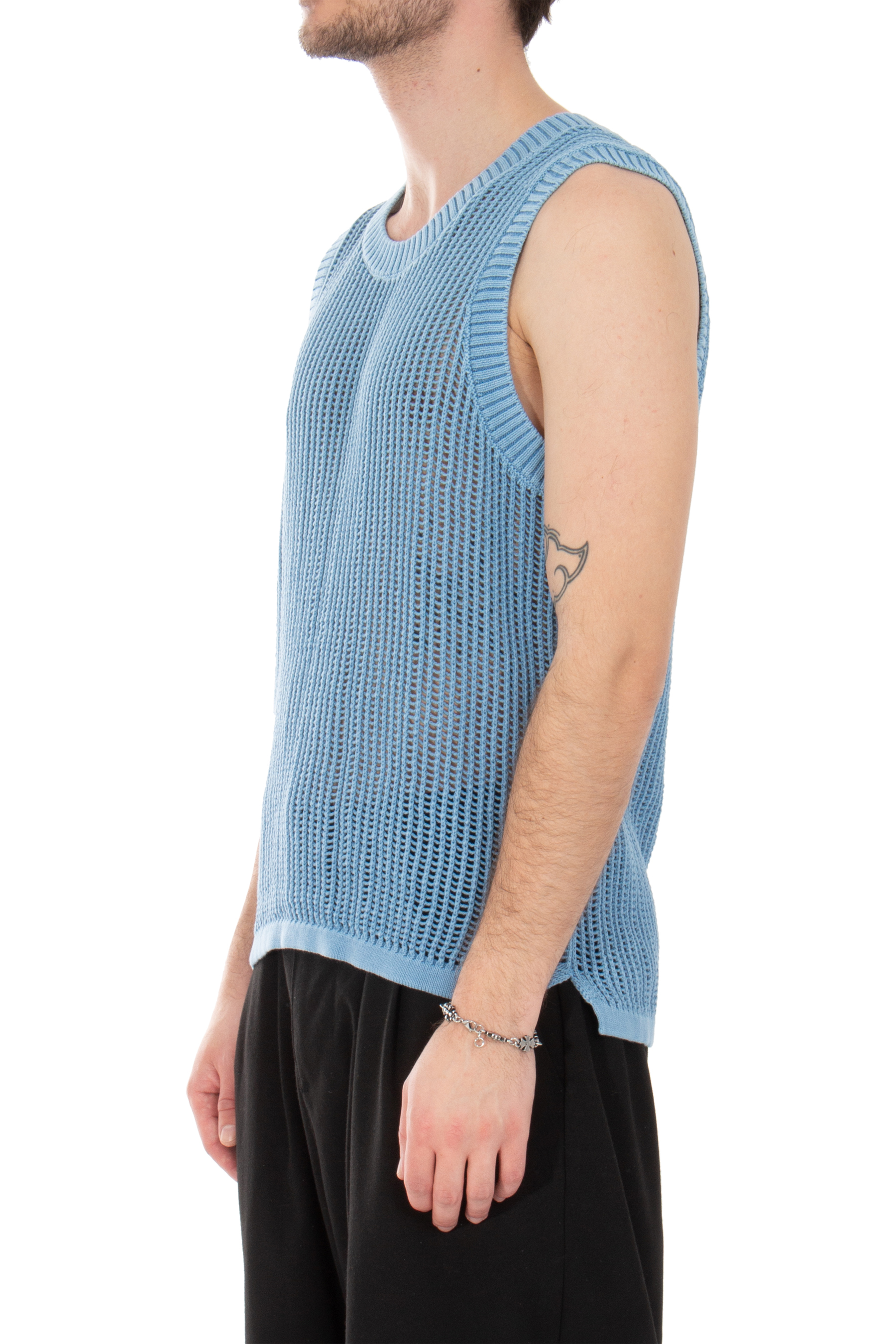 REPRESENT Cotton Washed Knit Vest | WASHEDKNITVESTSKYBLUE