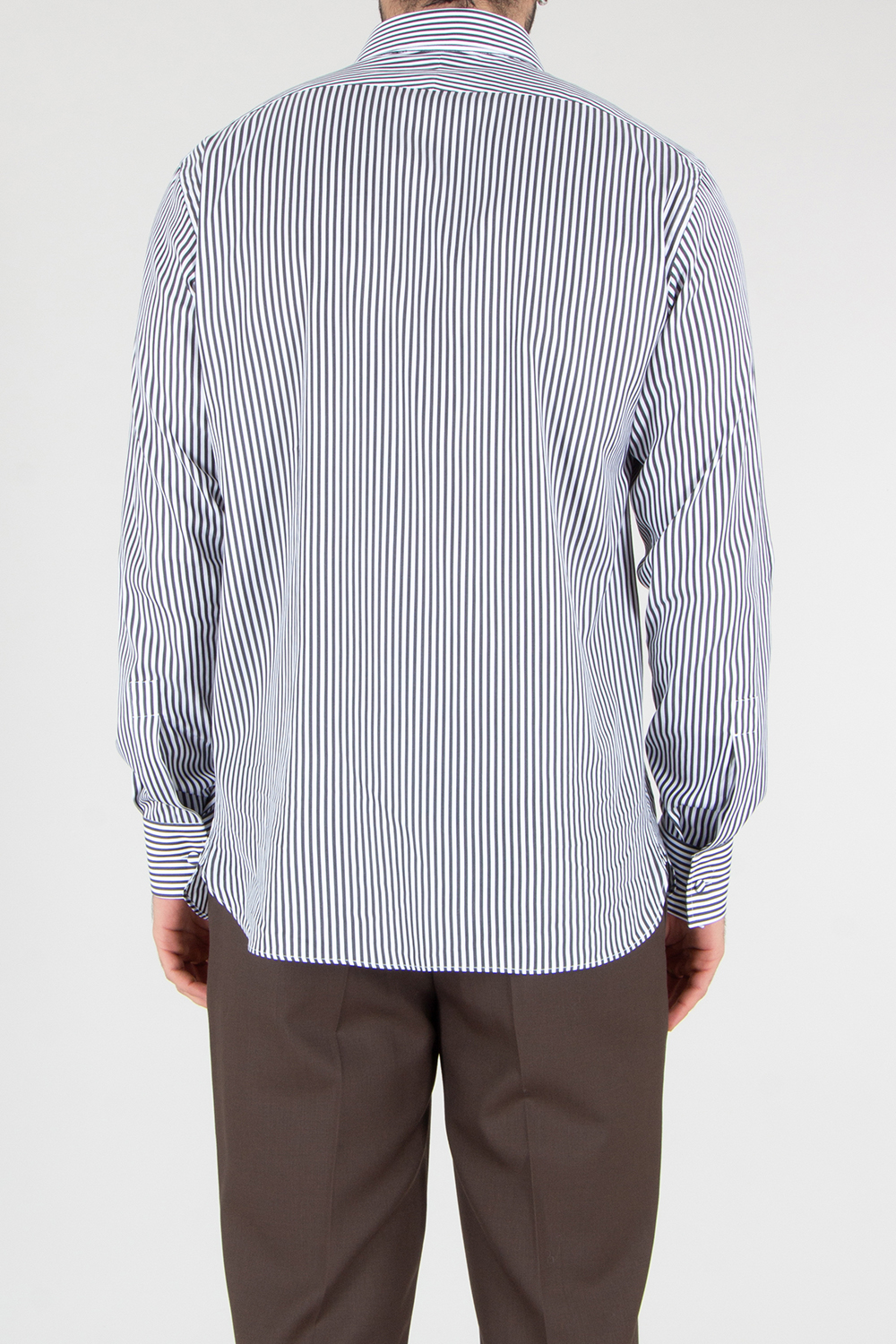 TOM FORD Classic Fit Striped Cotton-Silk Blend Shirt