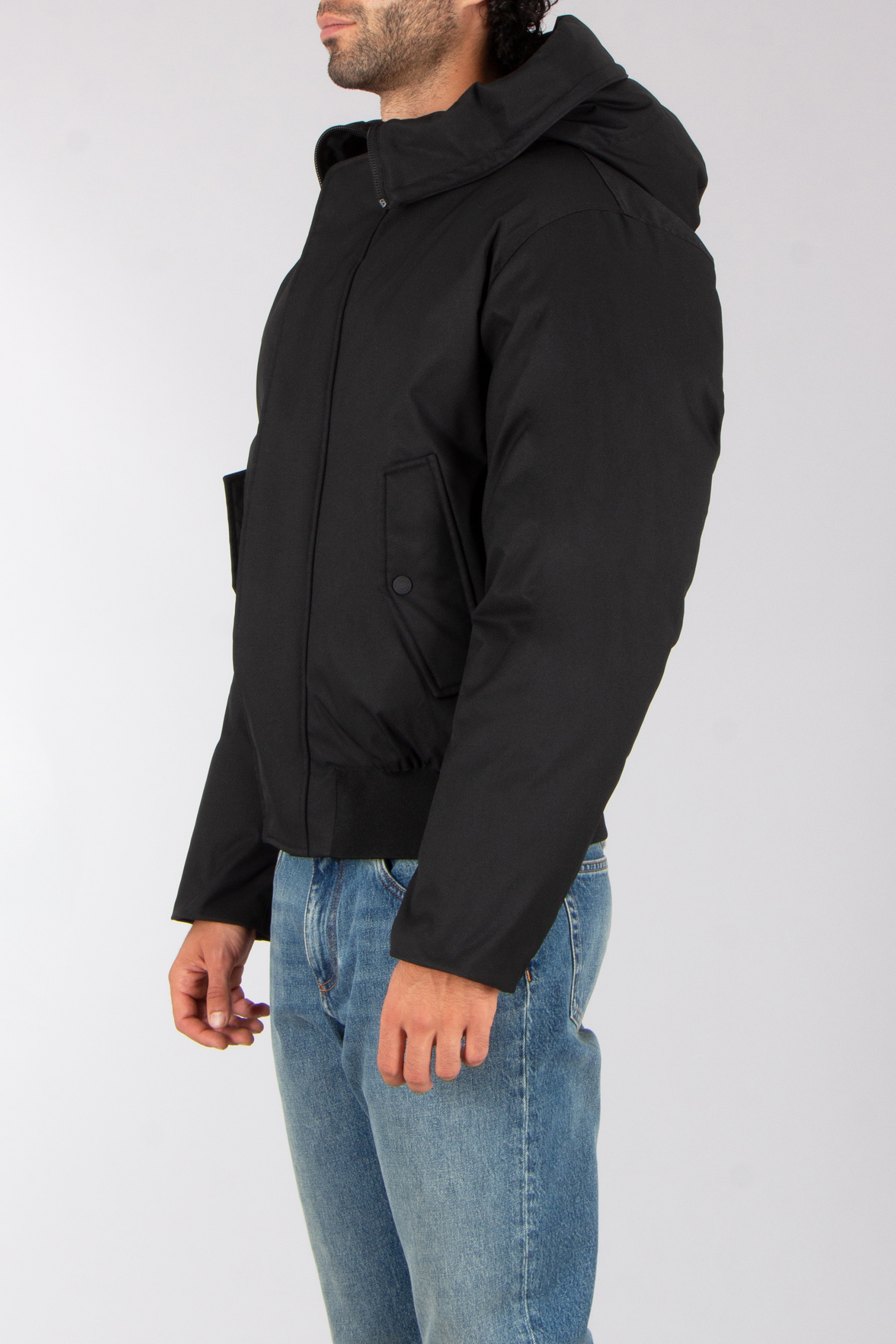 DSQUARED2 Relaxed Fit Technical Canvas Techno Bomber Jacket Mantel, Jacke, Langarm, Hosen, Jeans