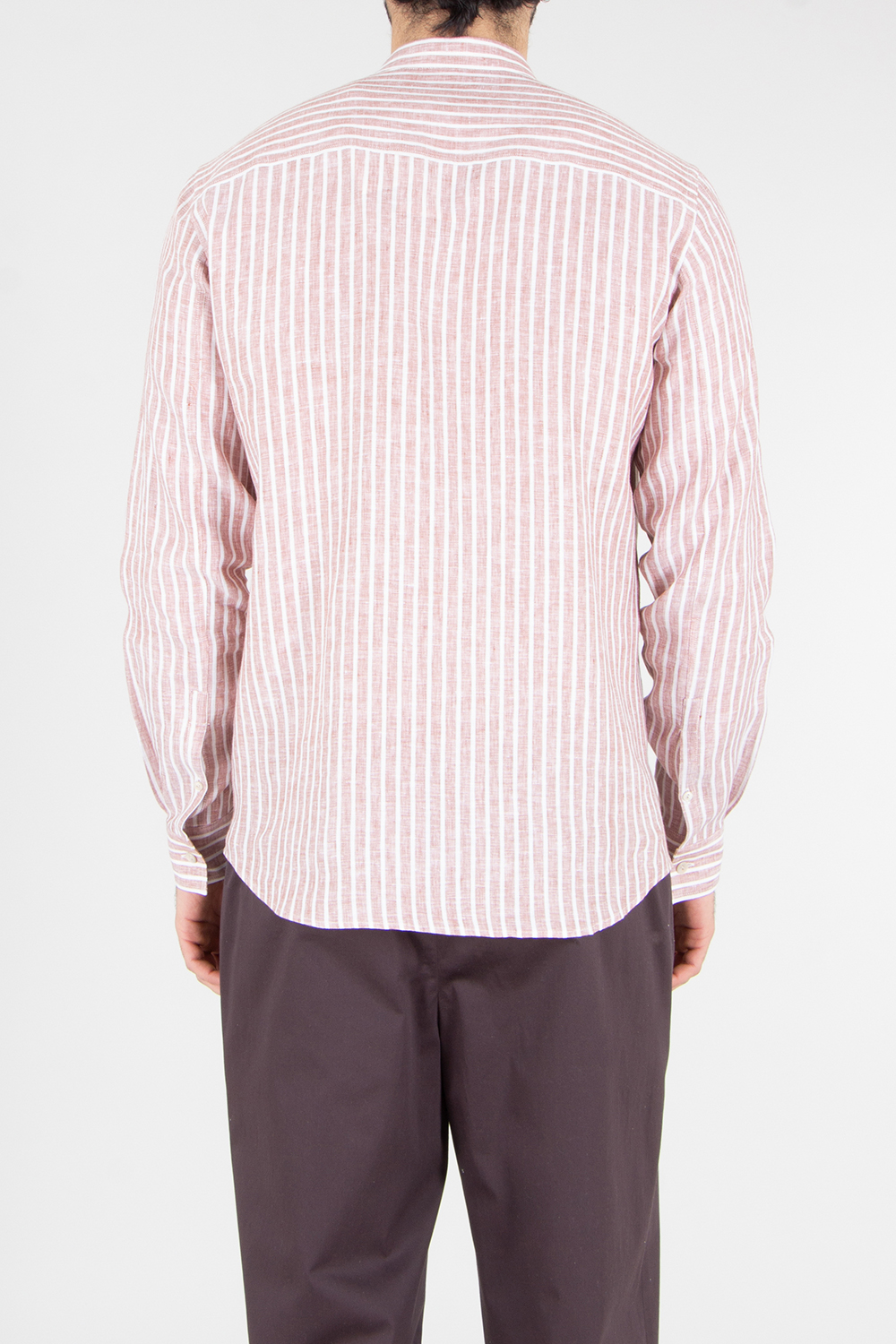 AGNONA Regular Fit Striped Linen Shirt