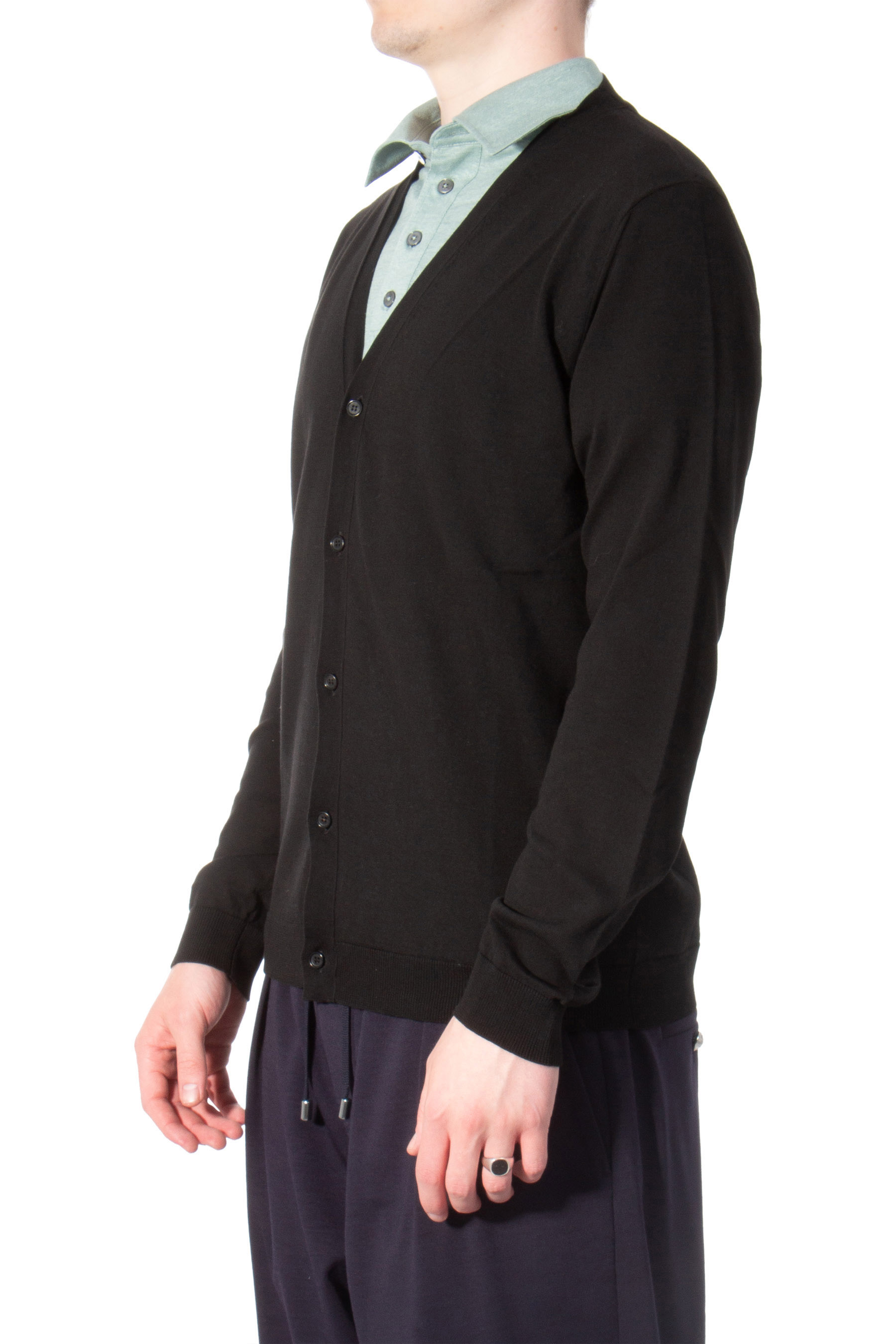 ROBERTO COLLINA Knitted Cotton Cardigan 
