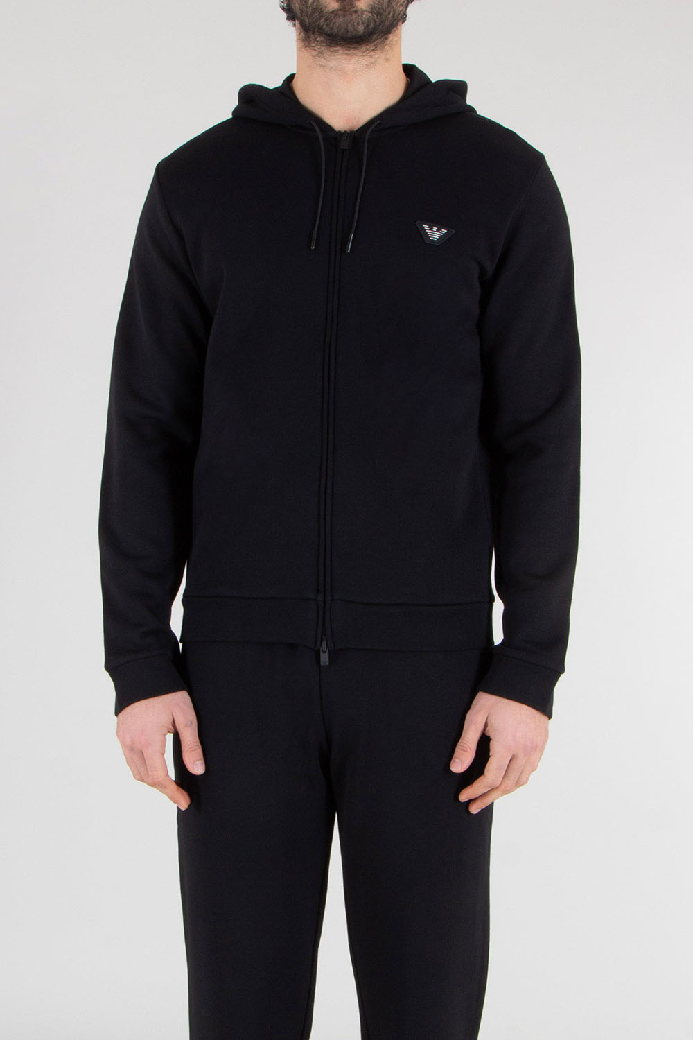 EMPORIO ARMANI Regular Fit Cotton-Modal French Terry Loungewear Zip-Up Hoodie