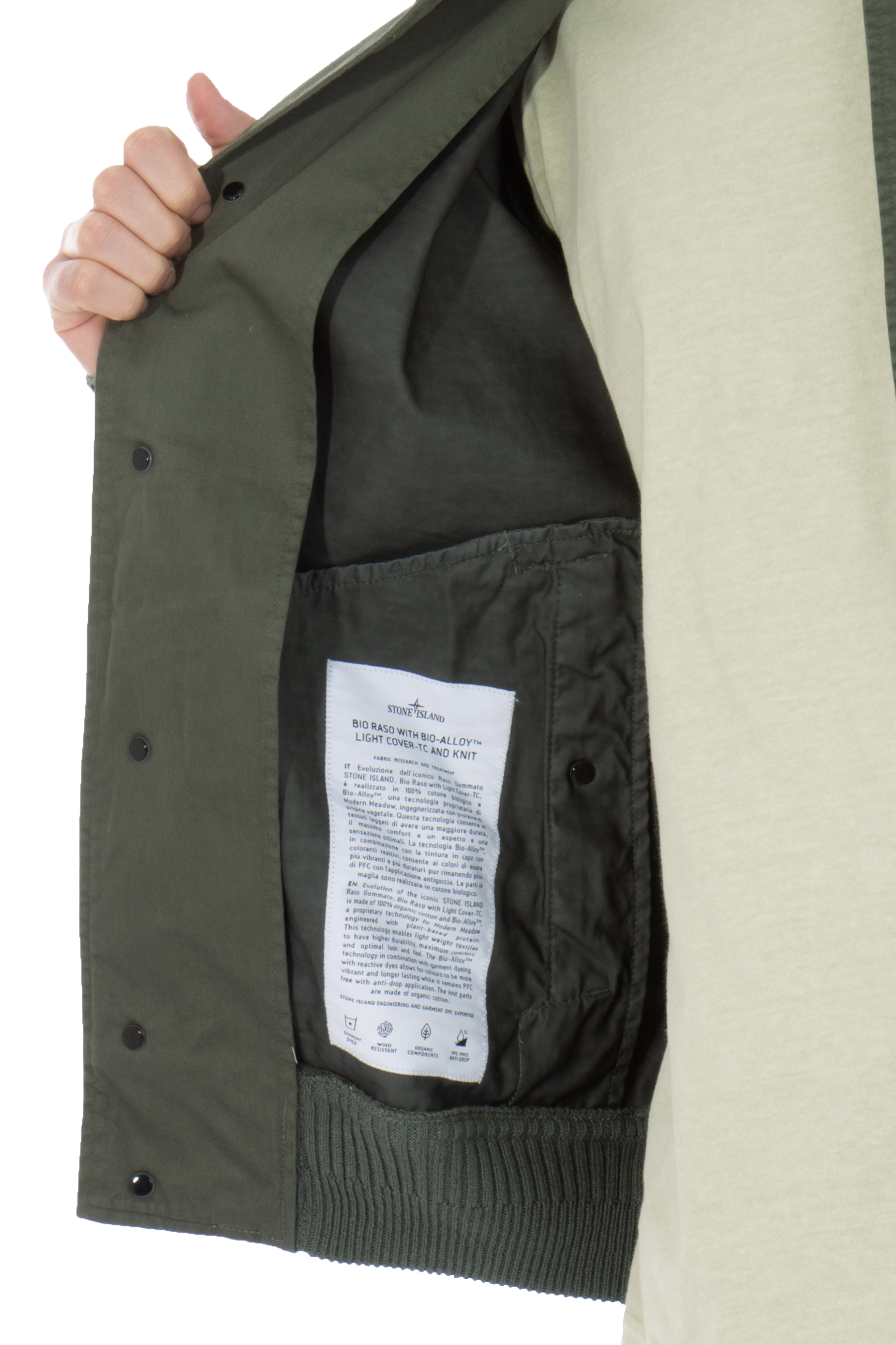 STONE ISLAND Bio-Raso With Bio-Alloy Light Cover-TC & Knit Jacket STONE ISLAND Bio-Raso With Bio-Alloy Light Cover-TC & Knit Jacket