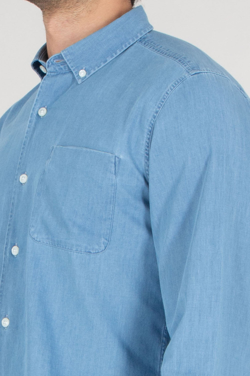 WOOLRICH Regular Fit Cotton Button-Down Indigo Shirt