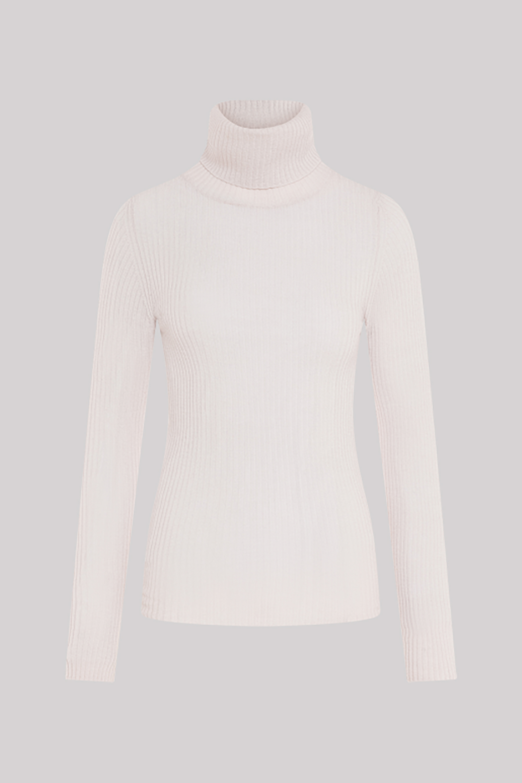 0039 ITALY Ribbed Wool Turtleneck Sweater Whiley