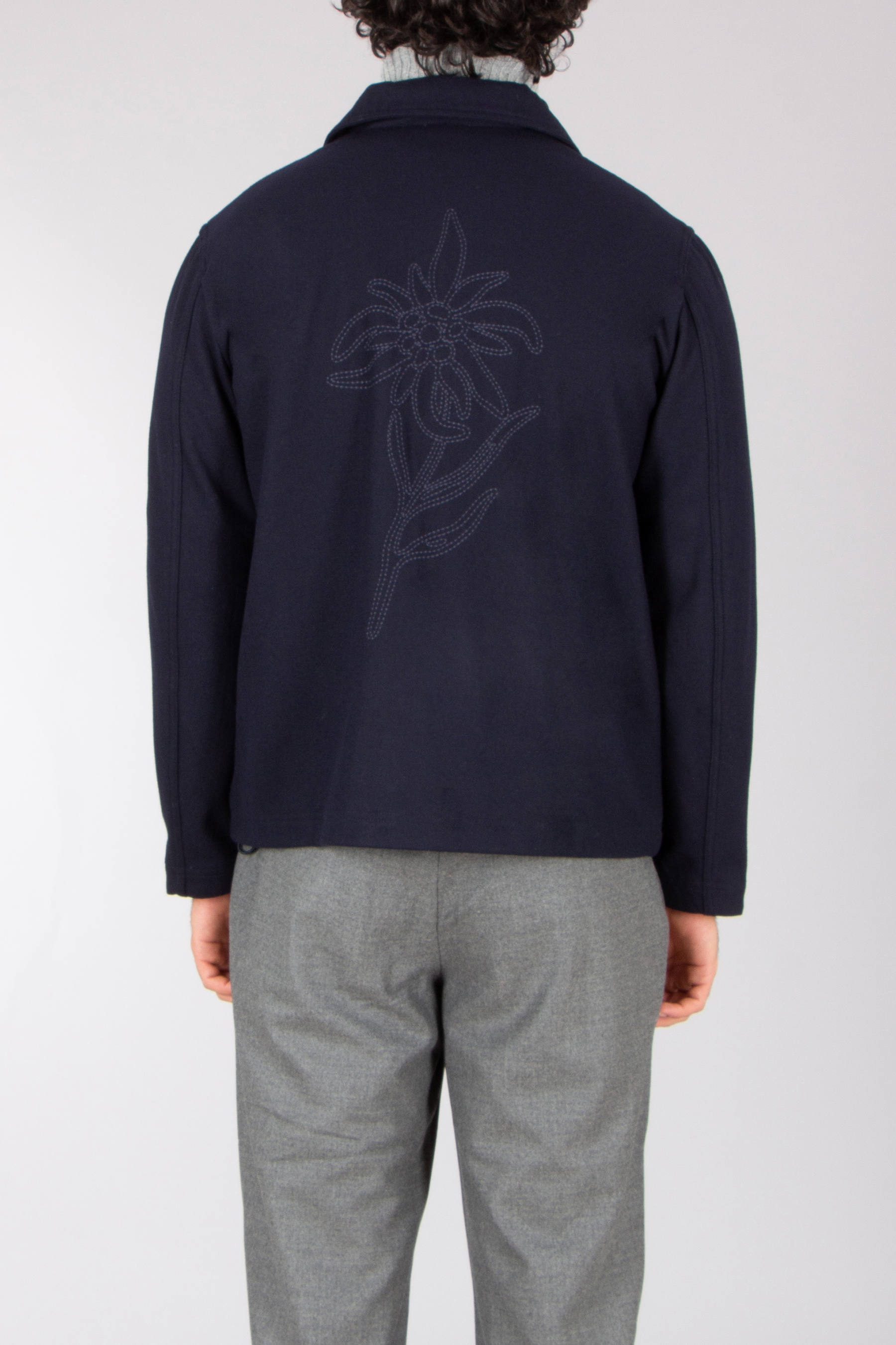 AUTRY Regular Fit Embroidered Tech Chino Wool Blend Jacket Langarm, Mantel, Hosen, Pullover, Kapuzenpulli