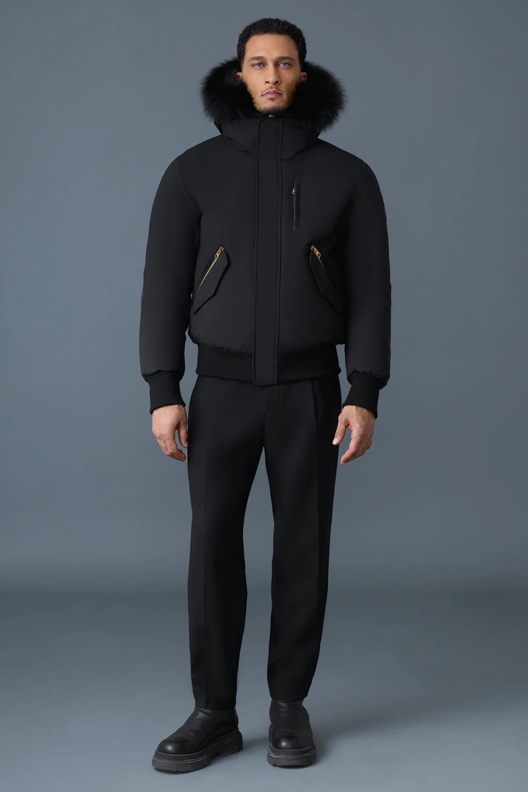 MACKAGE Regular Fit 2-in-1 Nordic Tech Down Bomber Jacket Dixon Mantel, Jacke, Anzug, Person, Stehend