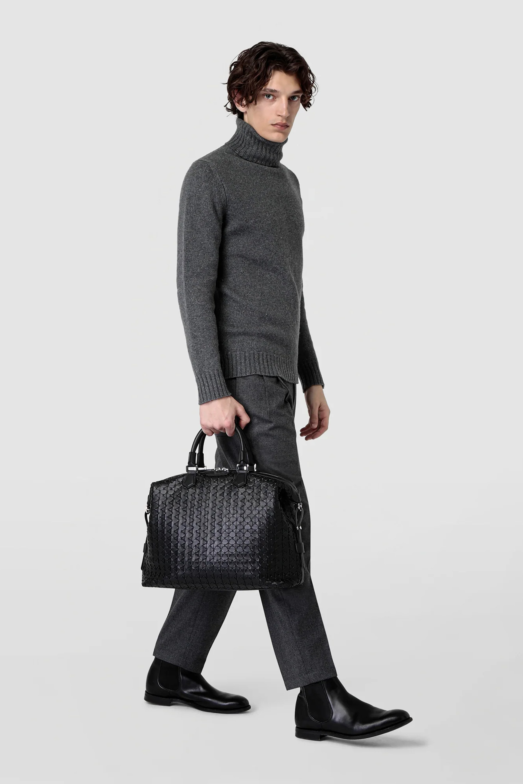 SERAPIAN Mosaico Leather Briefcase SERAPIAN Mosaico Leather Briefcase