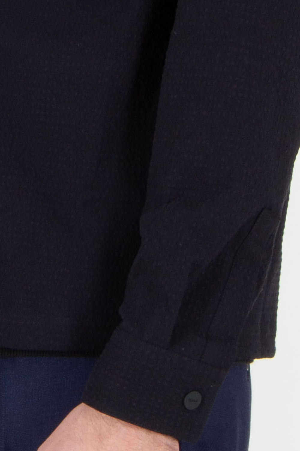 HUGO Regular Fit Cotton Seersucker Shirt Jacket