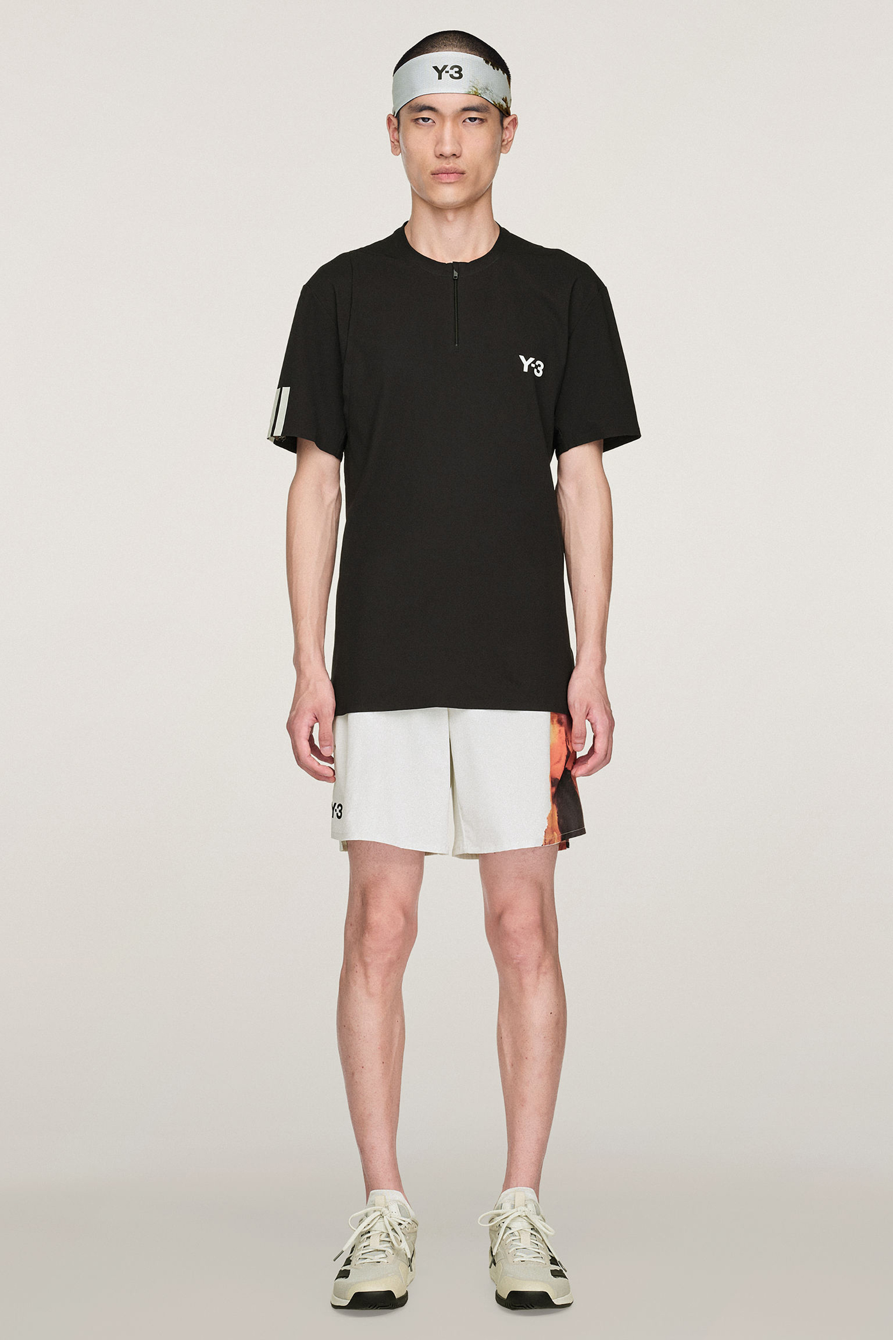 Y-3 Regular Fit Printed Recycled Polyester Stretch Climacool Shorts & Tights Set Bekleidung, Kurze Hosen, Person, Rock, T-shirt