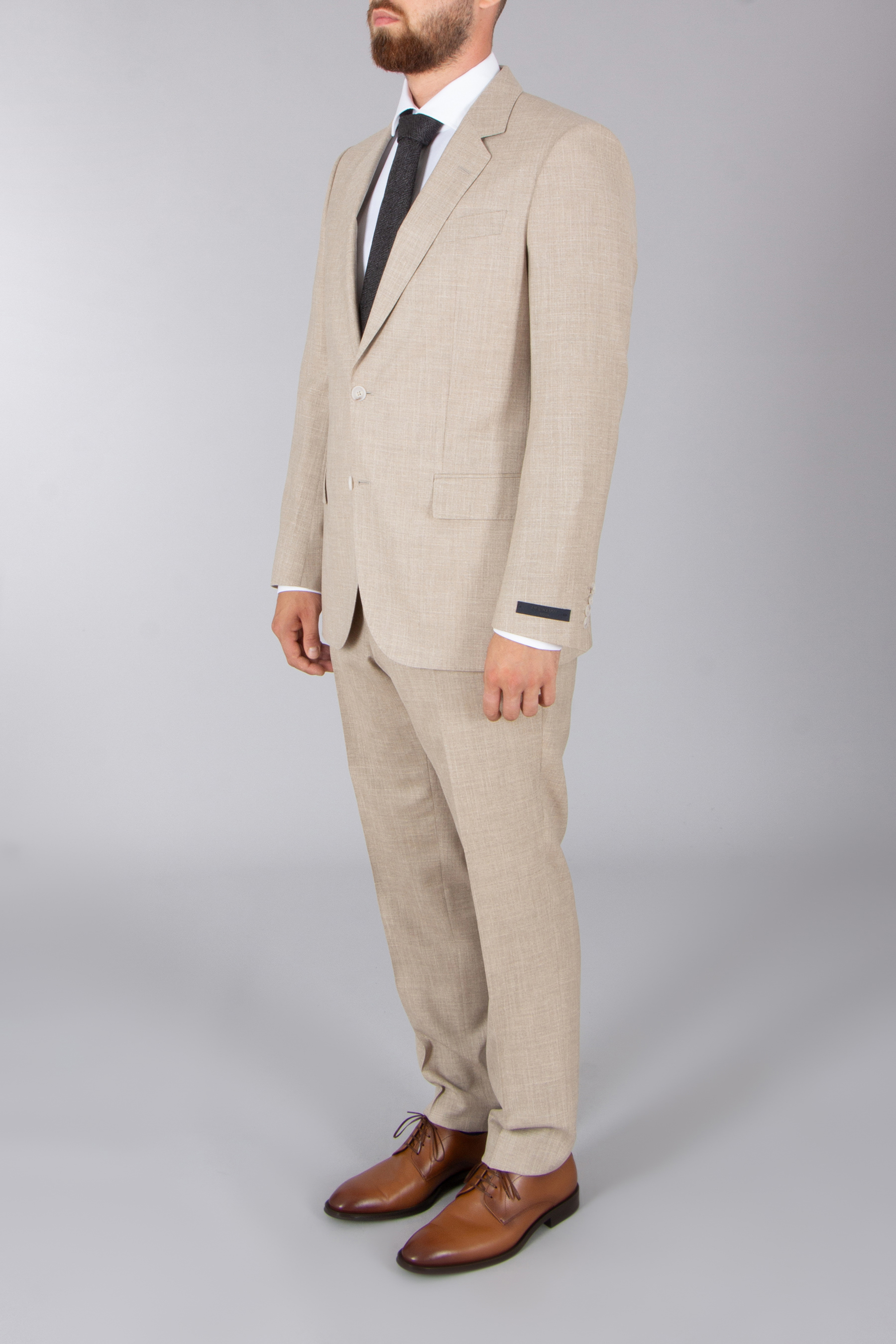 BECKHAM X BOSS Regular Fit Virgin Wool-Silk-Linen Blend Suit BECKHAM X BOSS Regular Fit Virgin Wool-Silk-Linen Blend Suit