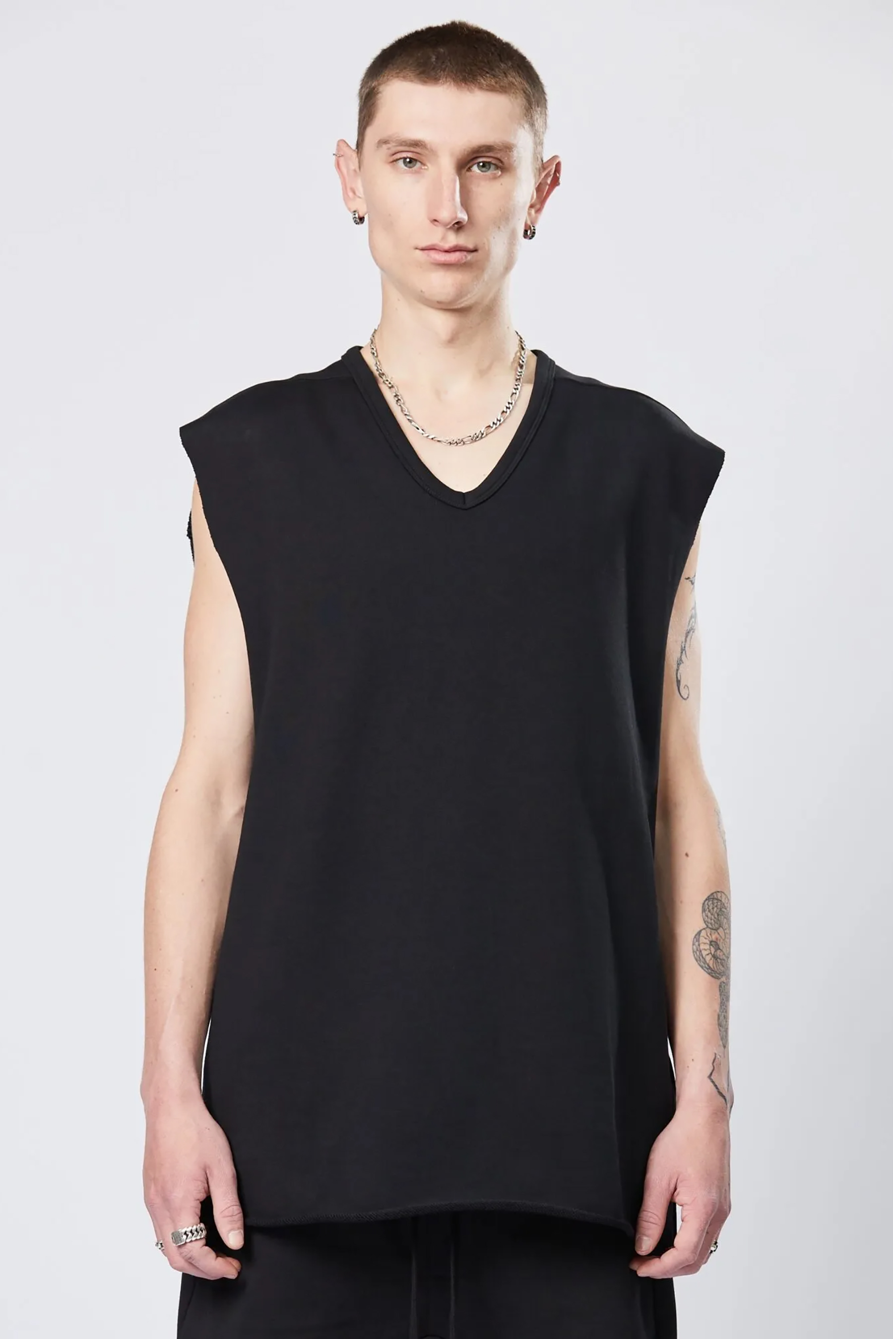 THOM KROM Sleeveless Cotton V-Neck Top THOM KROM Sleeveless Cotton V-Neck Top