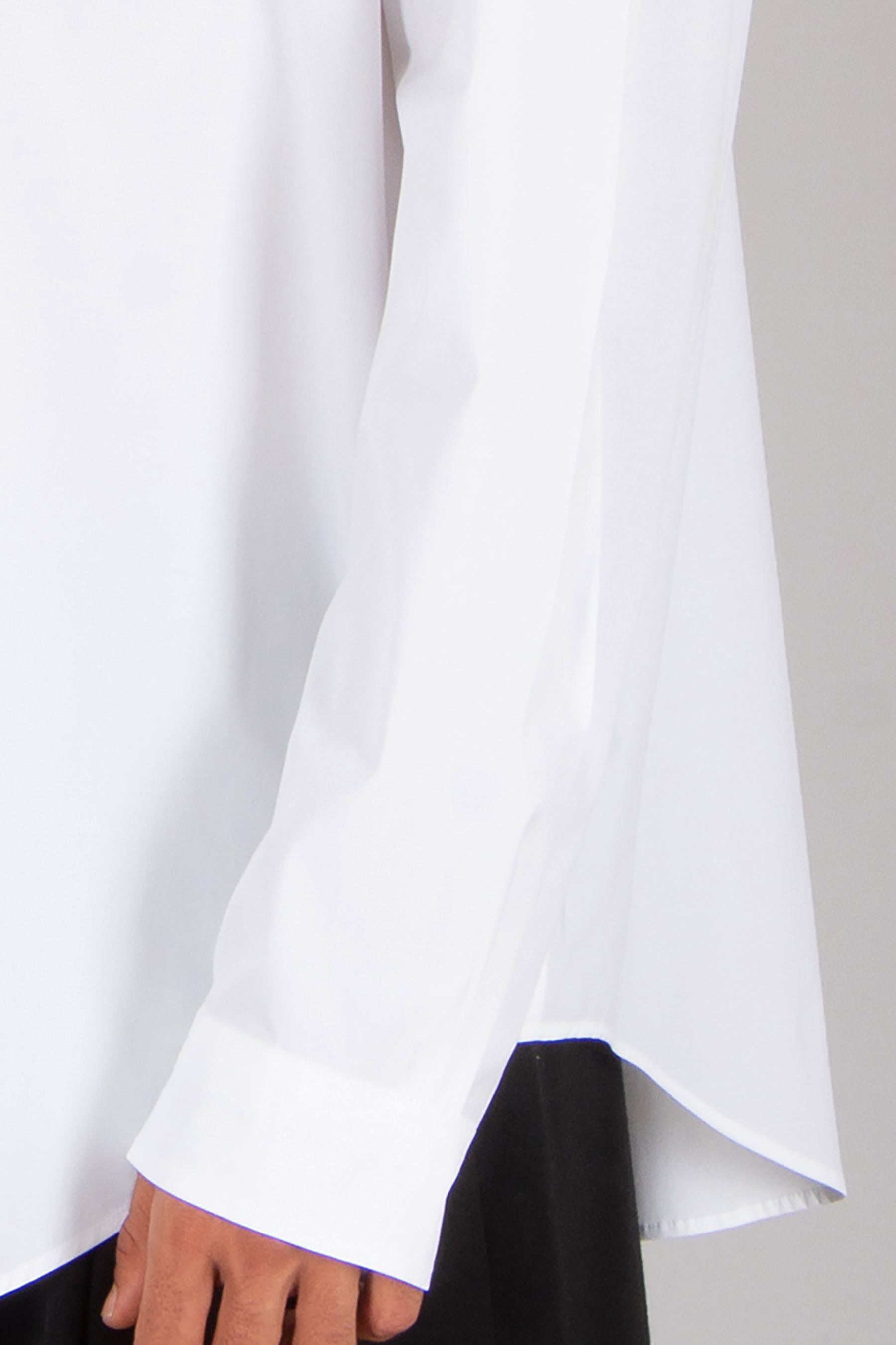 BALMAIN Regular Fit Embroidered Cotton Stretch Poplin Button-Down Shirt Mantel, Langarm, Ärmel, Laborkittel, Hemd