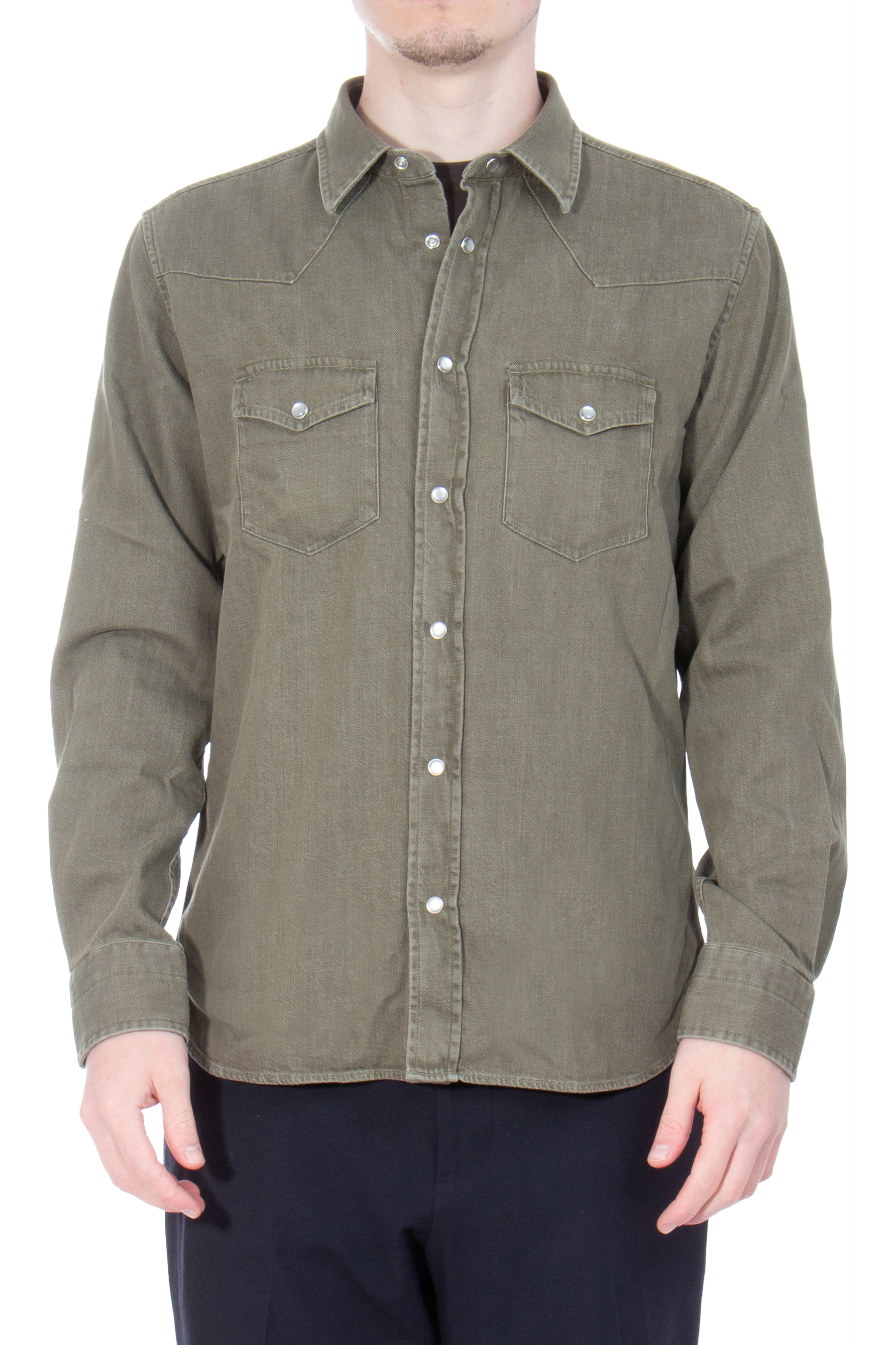 TOM FORD Washed Denim Western Shirt TOM FORD Washed Denim Western Shirt