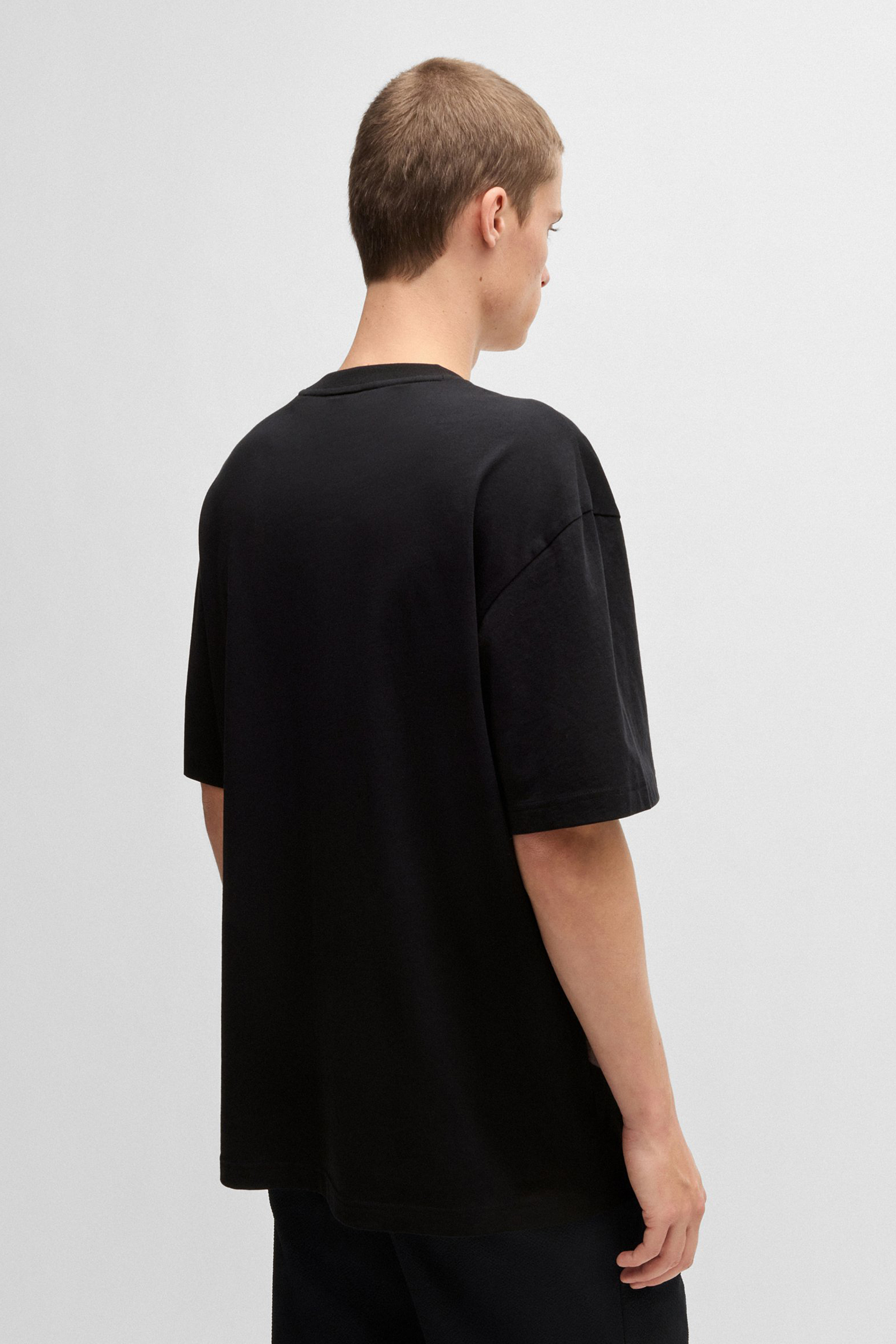 HUGO Oversized Printed Cotton Jersey T-Shirt Duwedie HUGO Oversized Printed Cotton Jersey T-Shirt Duwedie