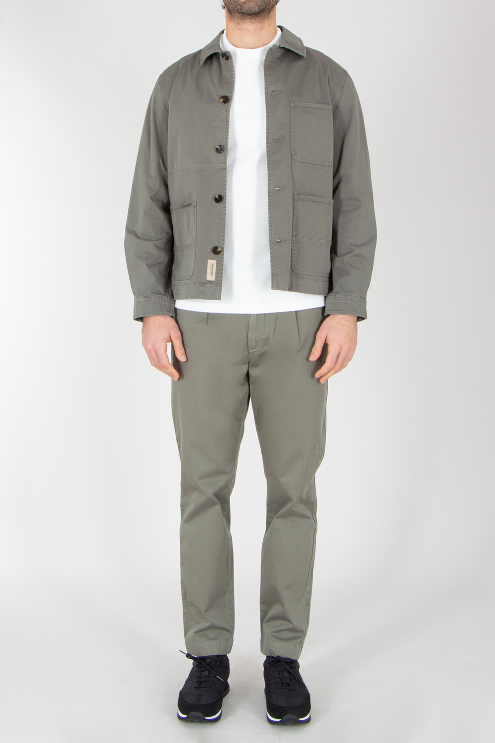 WOOLRICH Regular Fit Cotton Stretch Twill Chore Jacket