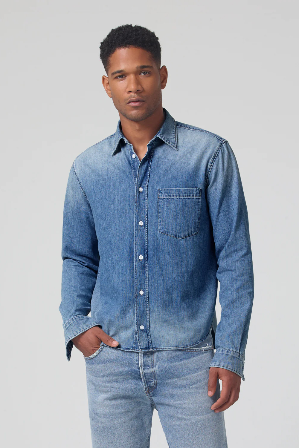 CITIZENS OF HUMANITY Cotton Denim Shirt Allendale CITIZENS OF HUMANITY Cotton Denim Shirt Allendale