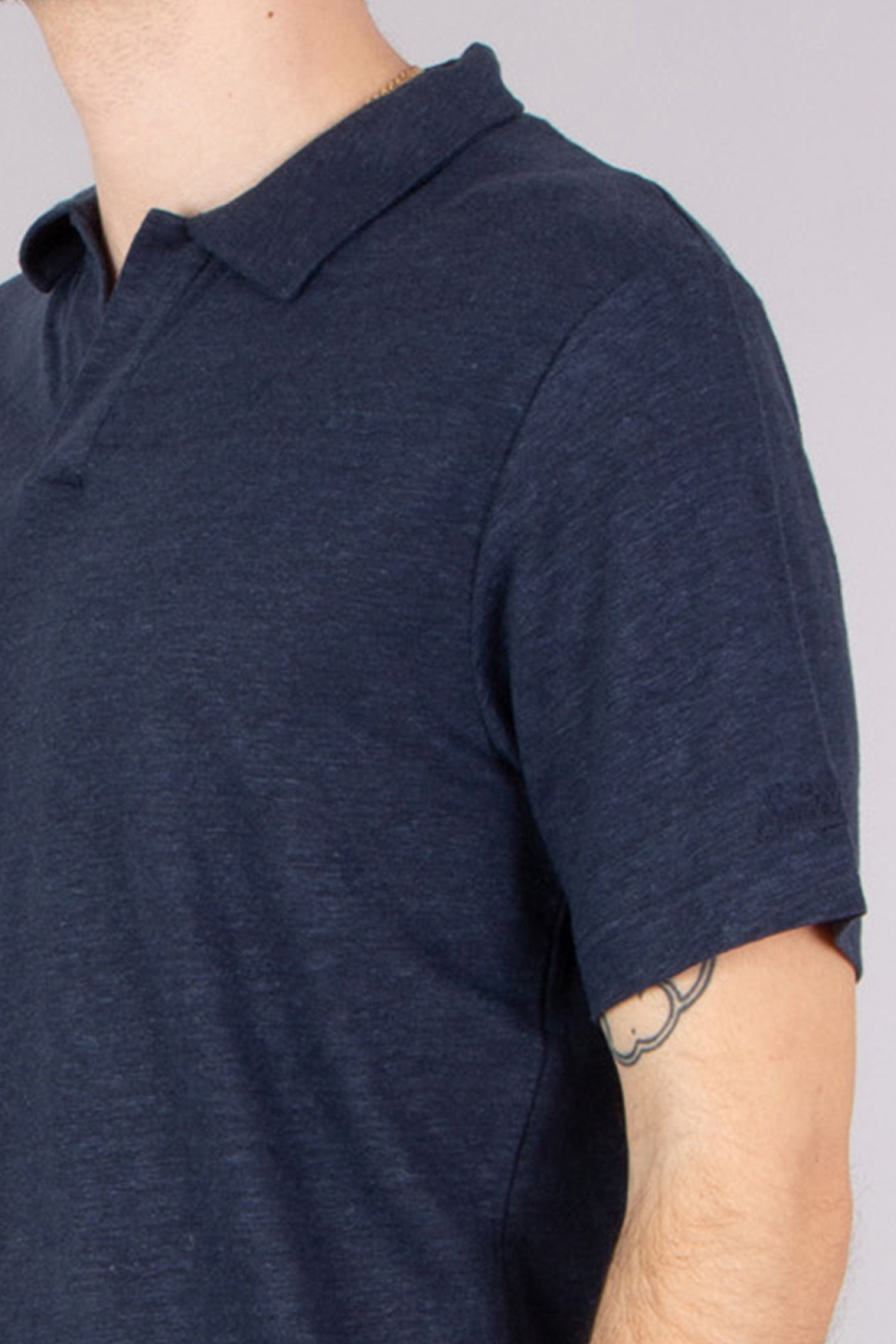 MC 2 SAINT BARTH Regular Fit Linen Jersey Polo Shirt Fraser