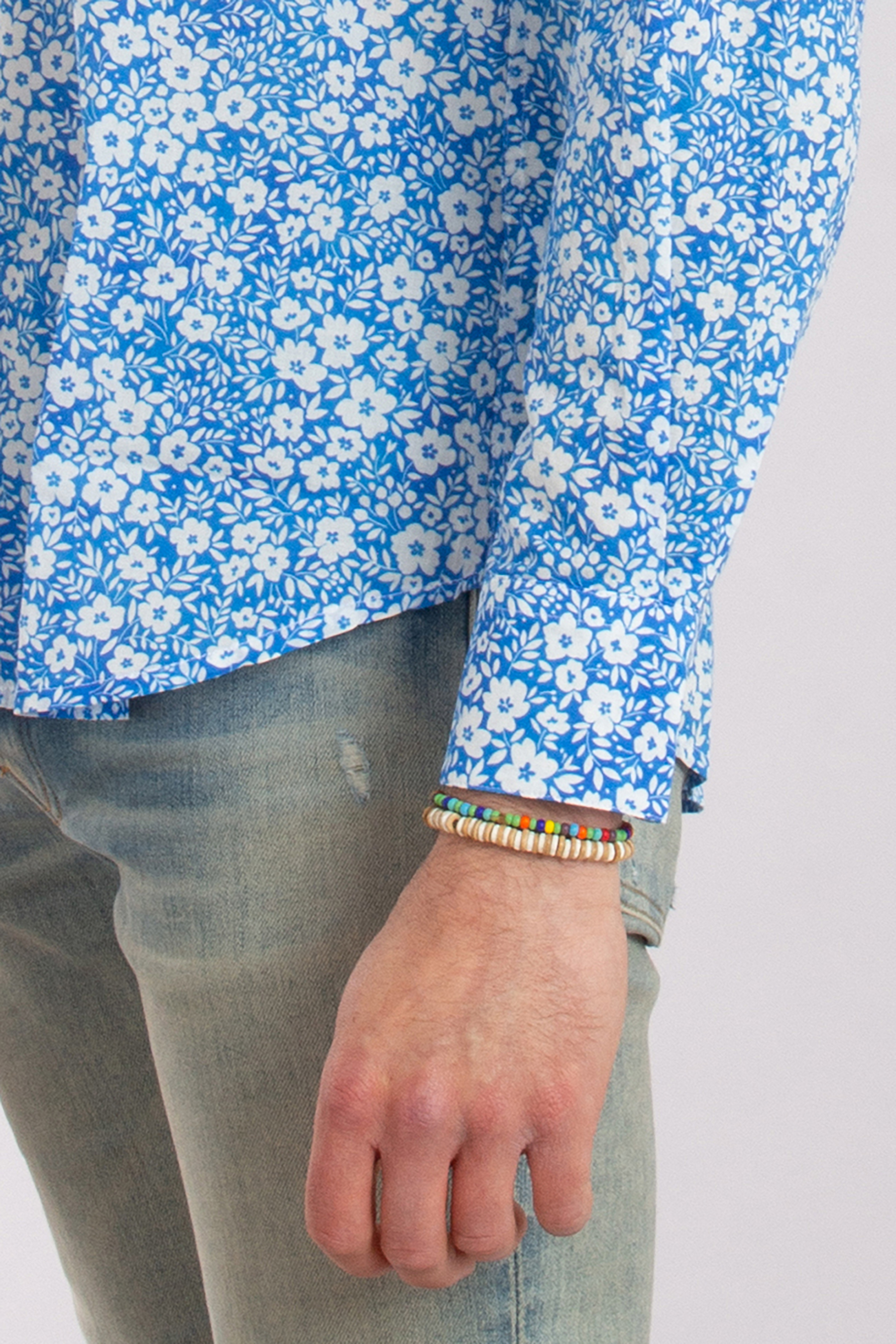 MC 2 SAINT BARTH Vintage Flower Print Cotton Shirt Sikelia MC 2 SAINT BARTH Vintage Flower Print Cotton Shirt Sikelia