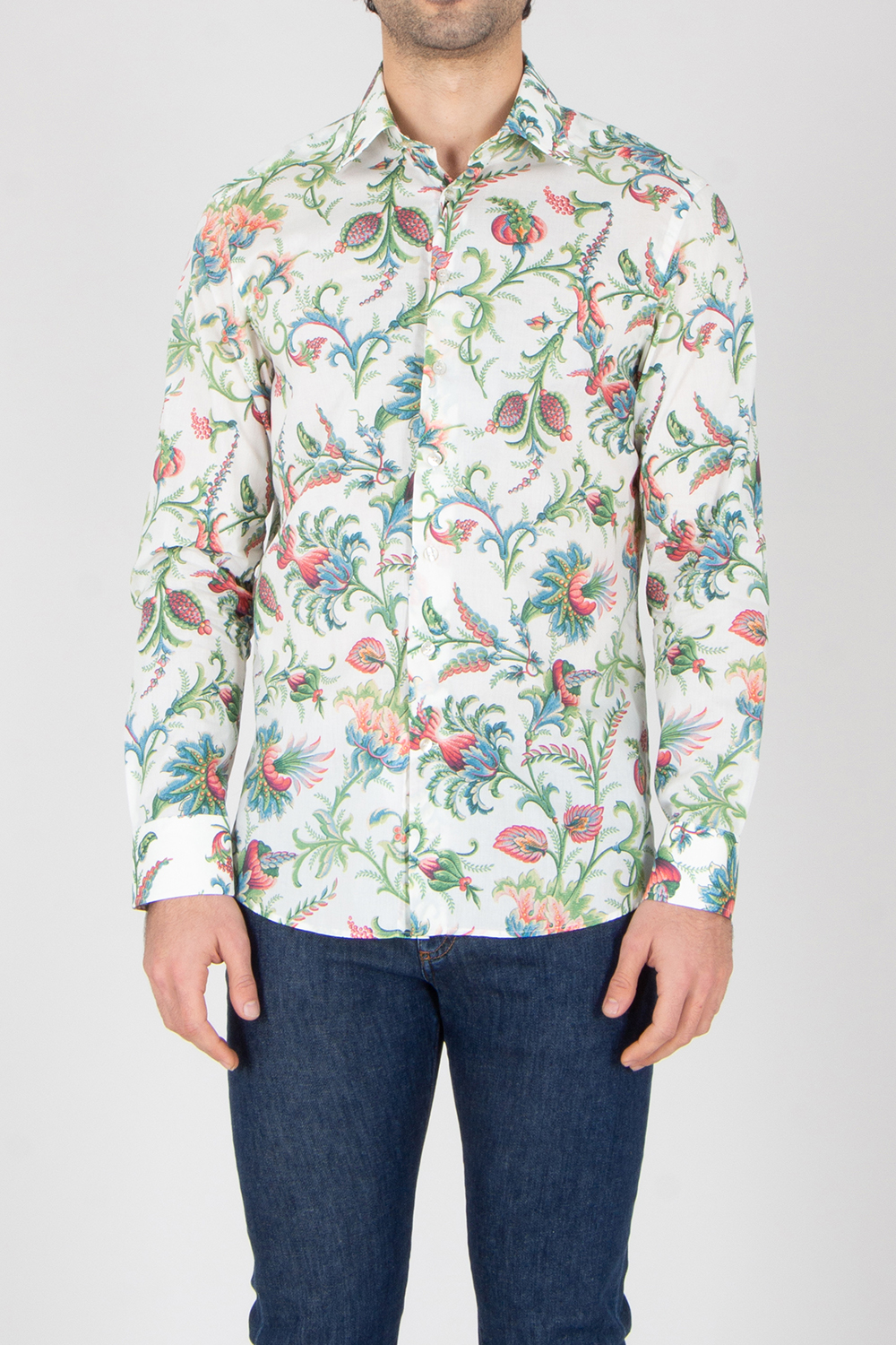 Hemd, Jeanshose, Muster, Langer Ärmel, Person