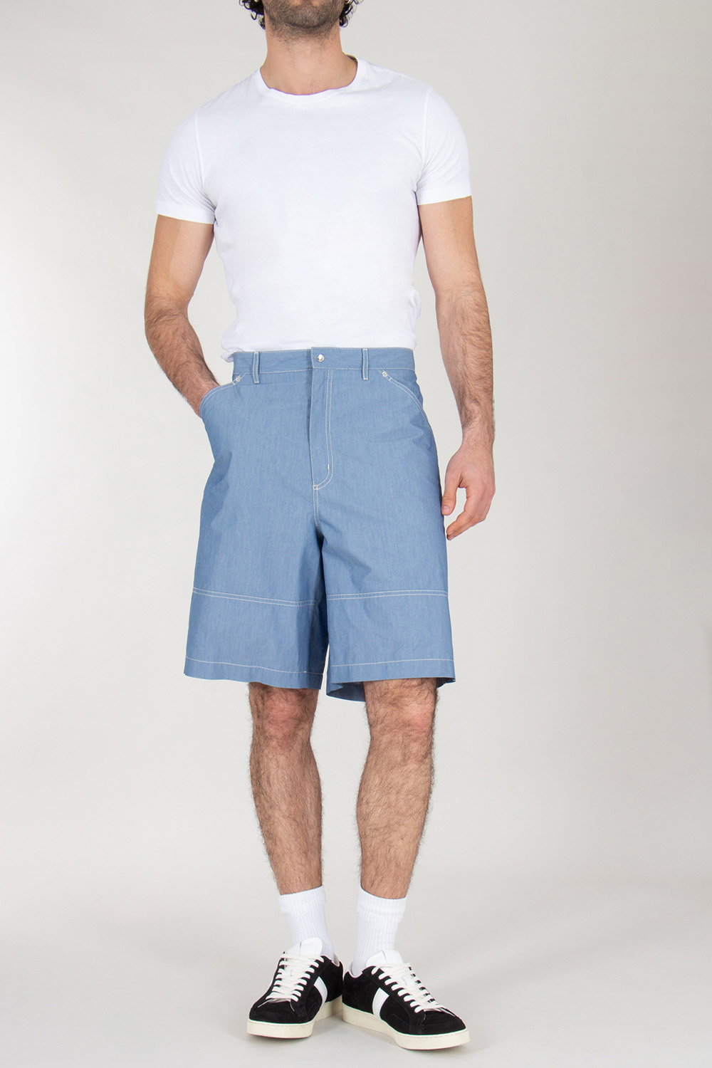 MONCLEAR Chambray Cargo Shorts