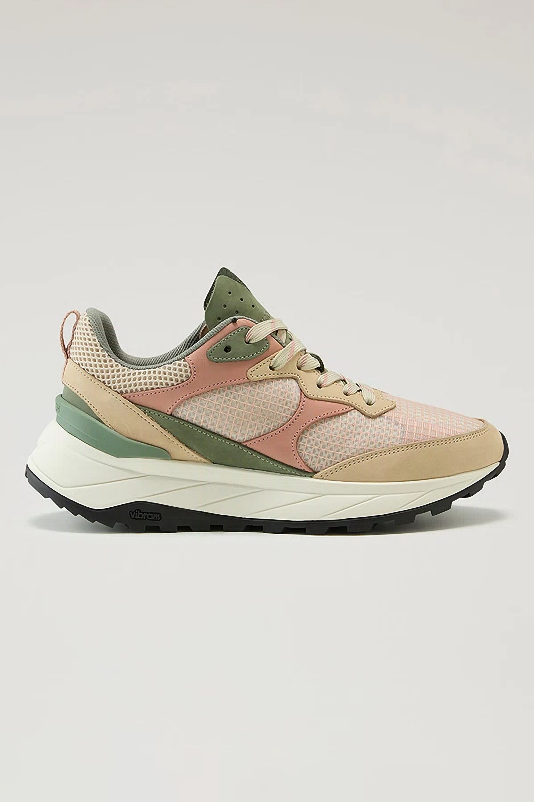 WOOLRICH Nubuk Leather & Ripstop Running Sneakers WOOLRICH Nubuk Leather & Ripstop Running Sneakers