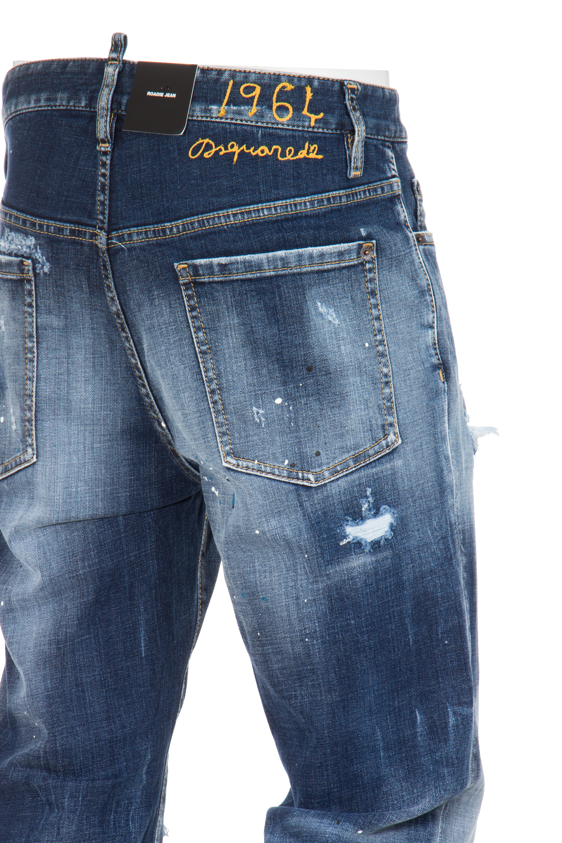 DSQUARED2 Embroidered Sprinkle Wash Roadie Jeans