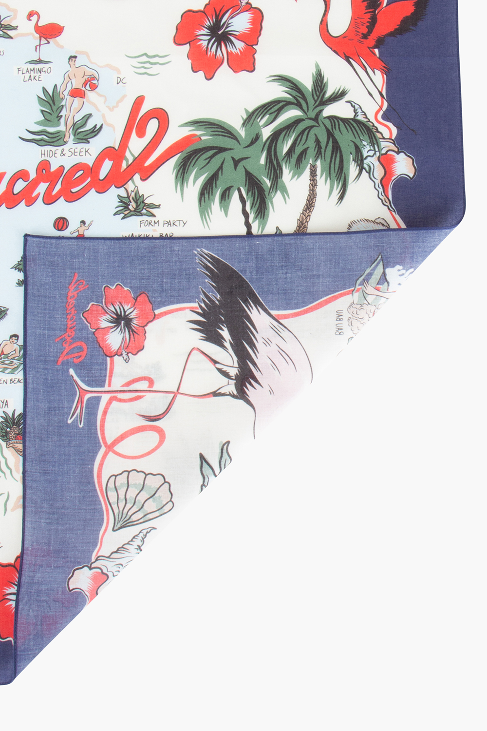 DSQUARED2 Allover Print Cotton Scarf