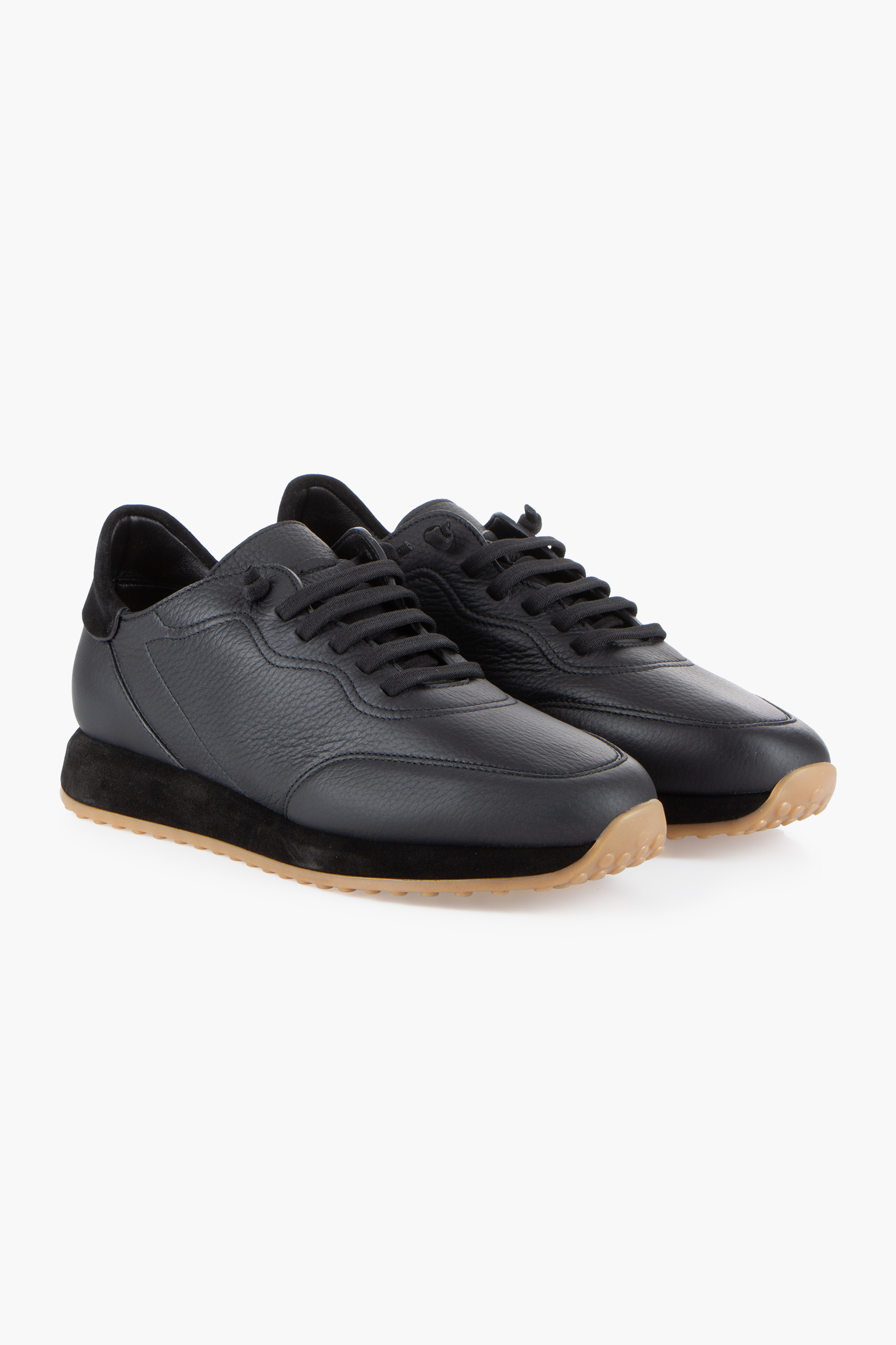 FABIANO RICCI  Grained Leather Sneakers