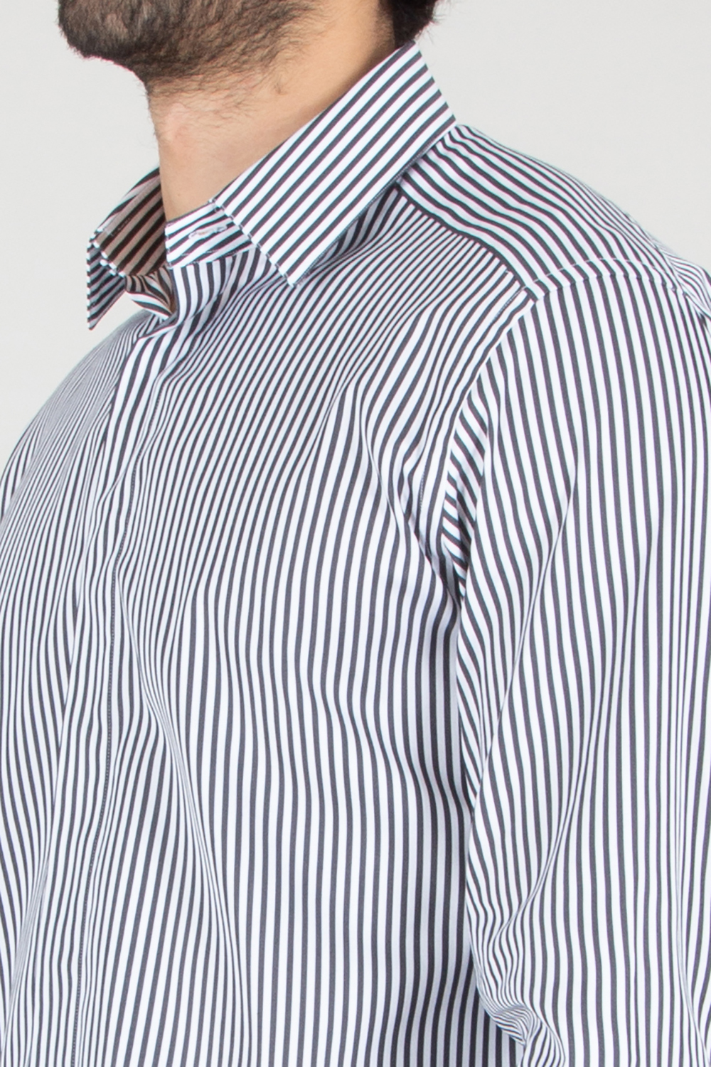 TOM FORD Classic Fit Striped Cotton-Silk Blend Shirt