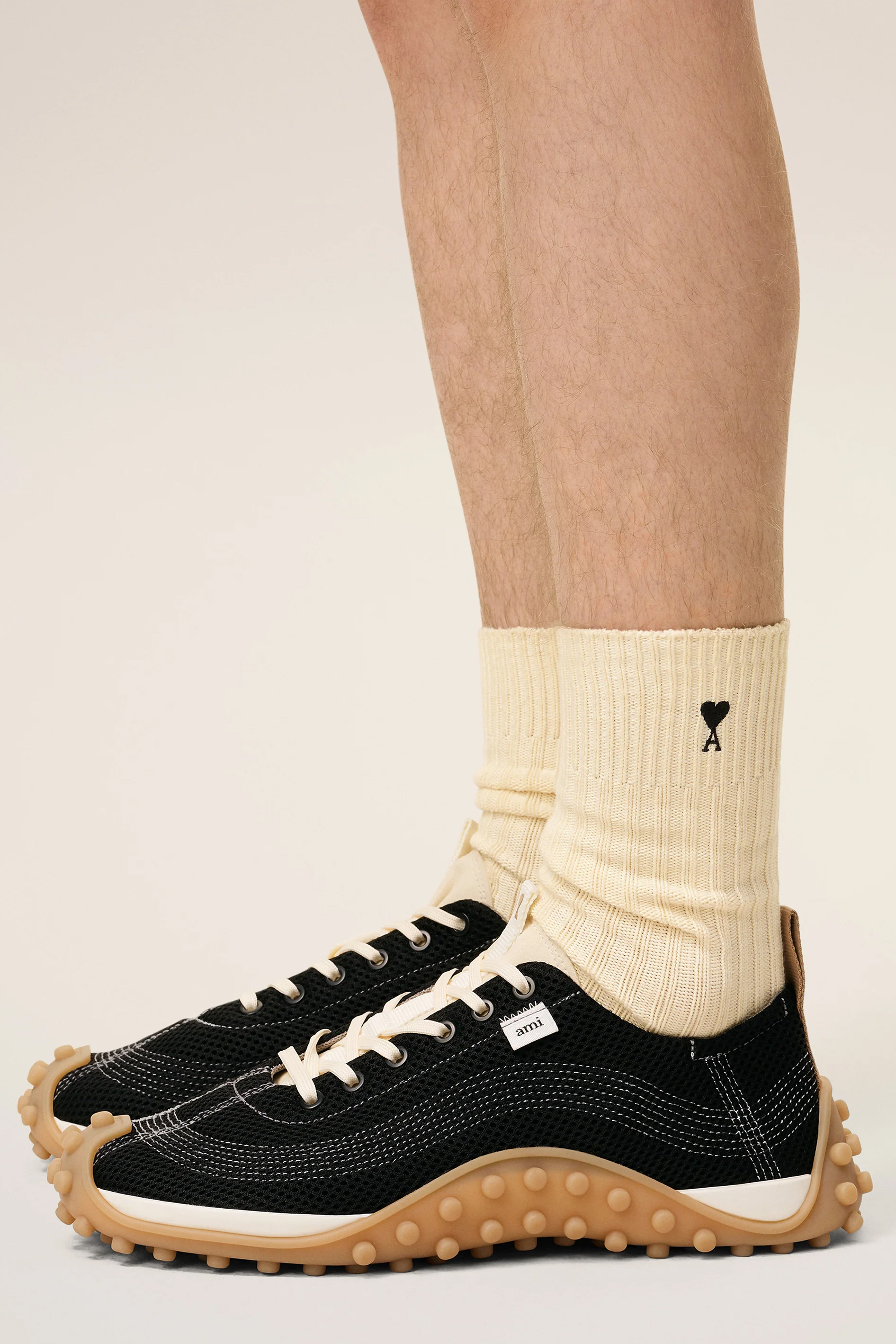 AMI PARIS 3-Pack Ami De Coeur Ribbed Organic Cotton Blend Socks Bekleidung, Schuhwerk, Schuh, Sneaker
