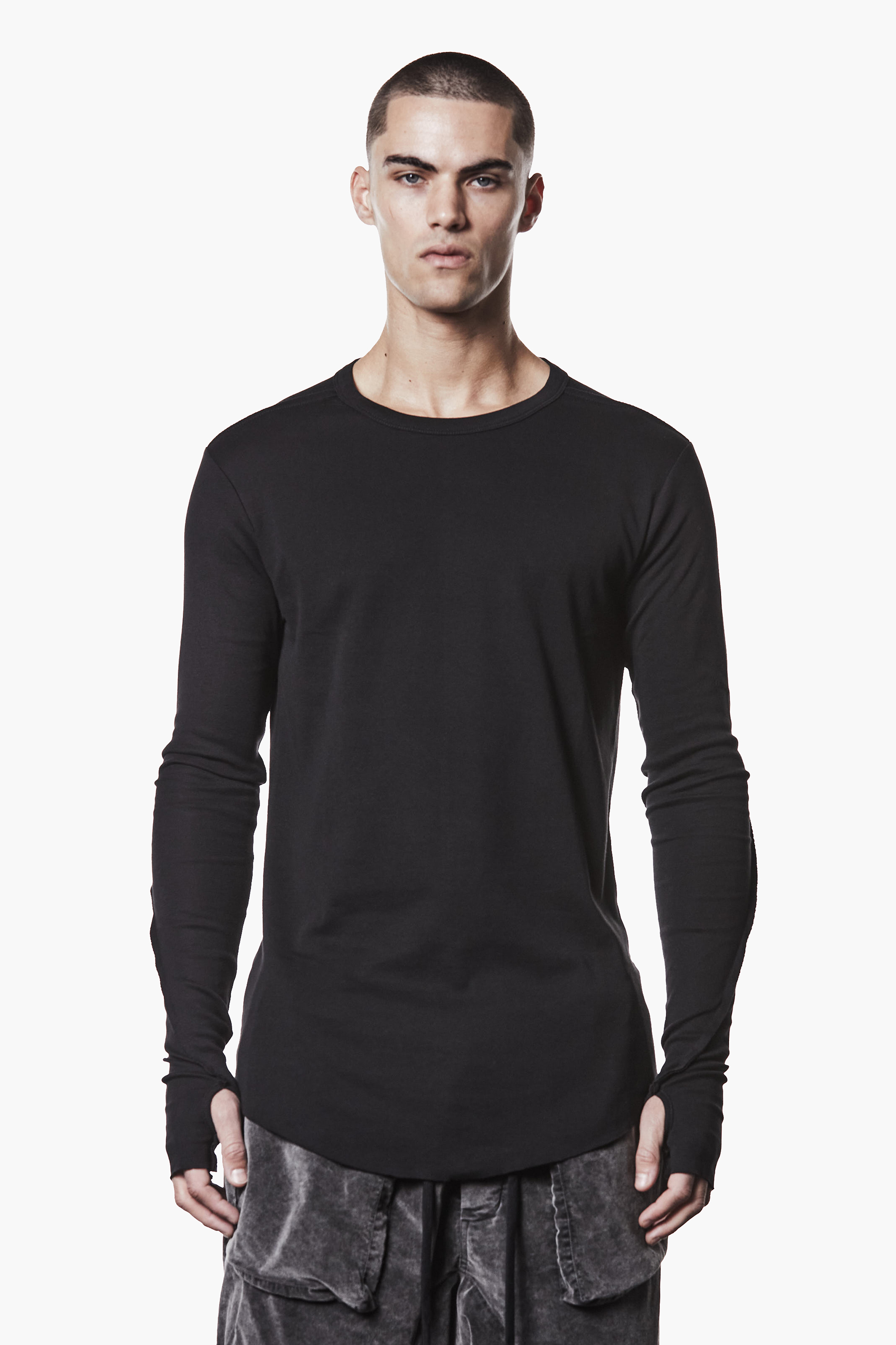 Langarm, Ärmel, T-shirt, Mann, Person