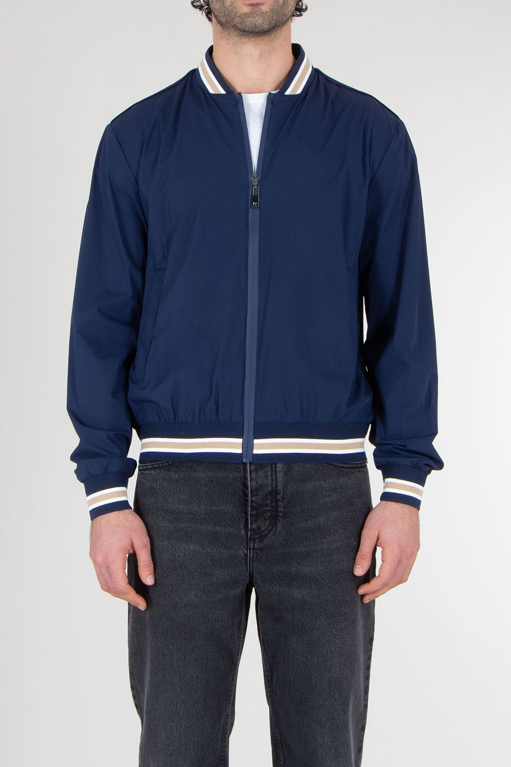 PAL ZILERI Regular Fit Nylon Bomber Jacket 