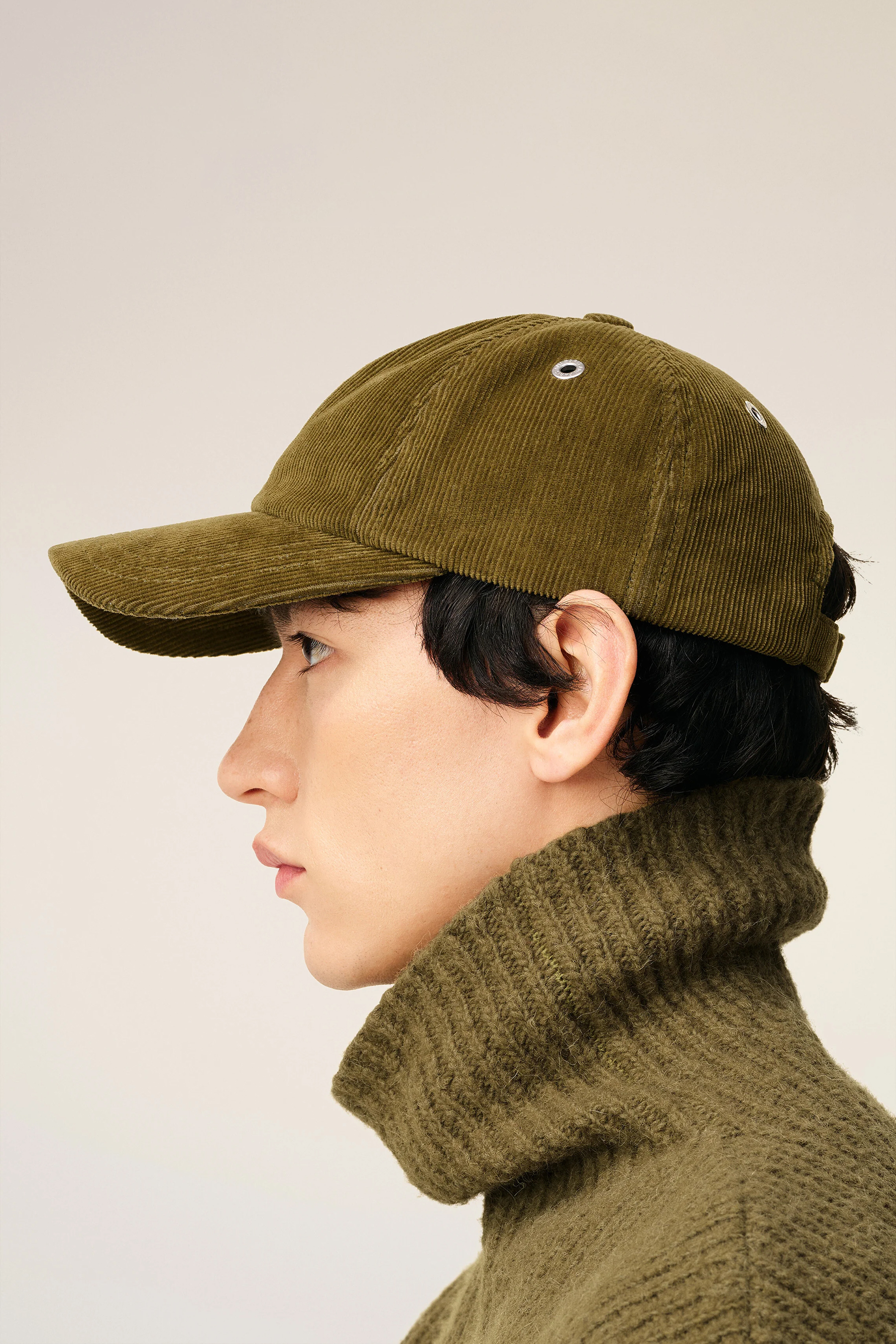 AMI PARIS Ami De Coeur Cotton Corduroy Cap AMI PARIS Ami De Coeur Cotton Corduroy Cap
