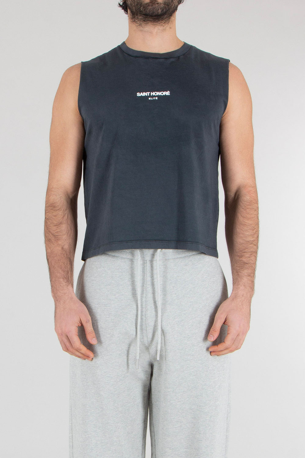 ELITÈ Regular Fit Logo Print Cotton Jersey Tank Top