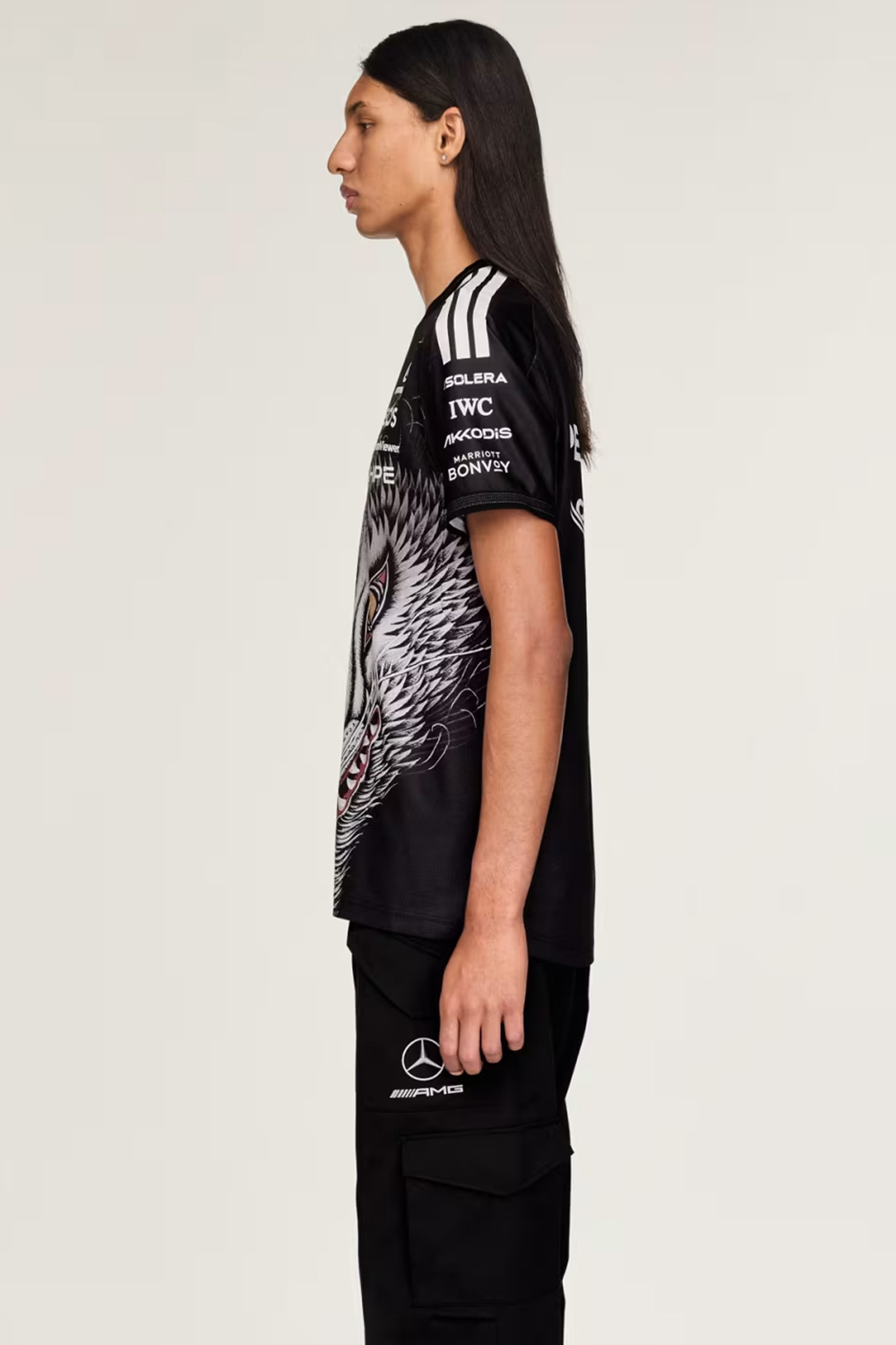 Y-3 x MERCEDES AMG PETRONAS Regular Fit Graphic Print Cotton T-Shirt