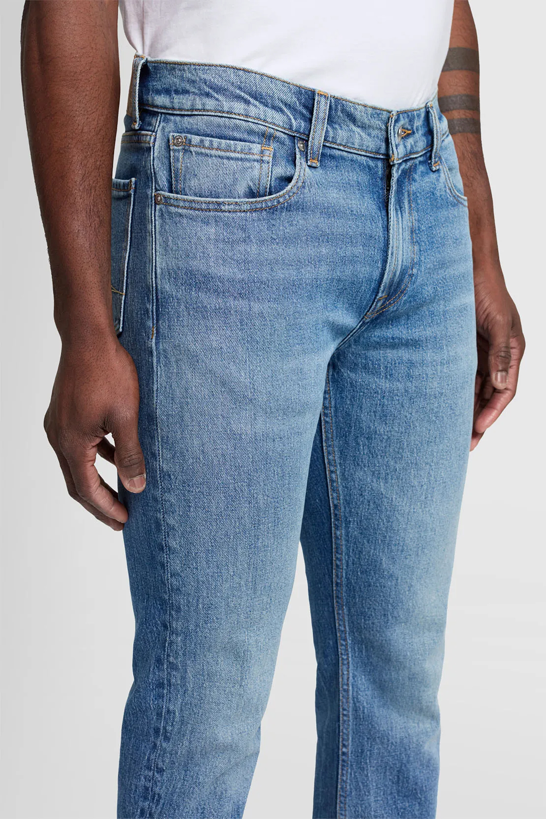 7 FOR ALL MANKIND Cotton Stretch Denim Jeans Slimmy Underline 7 FOR ALL MANKIND Cotton Stretch Denim Jeans Slimmy Underline