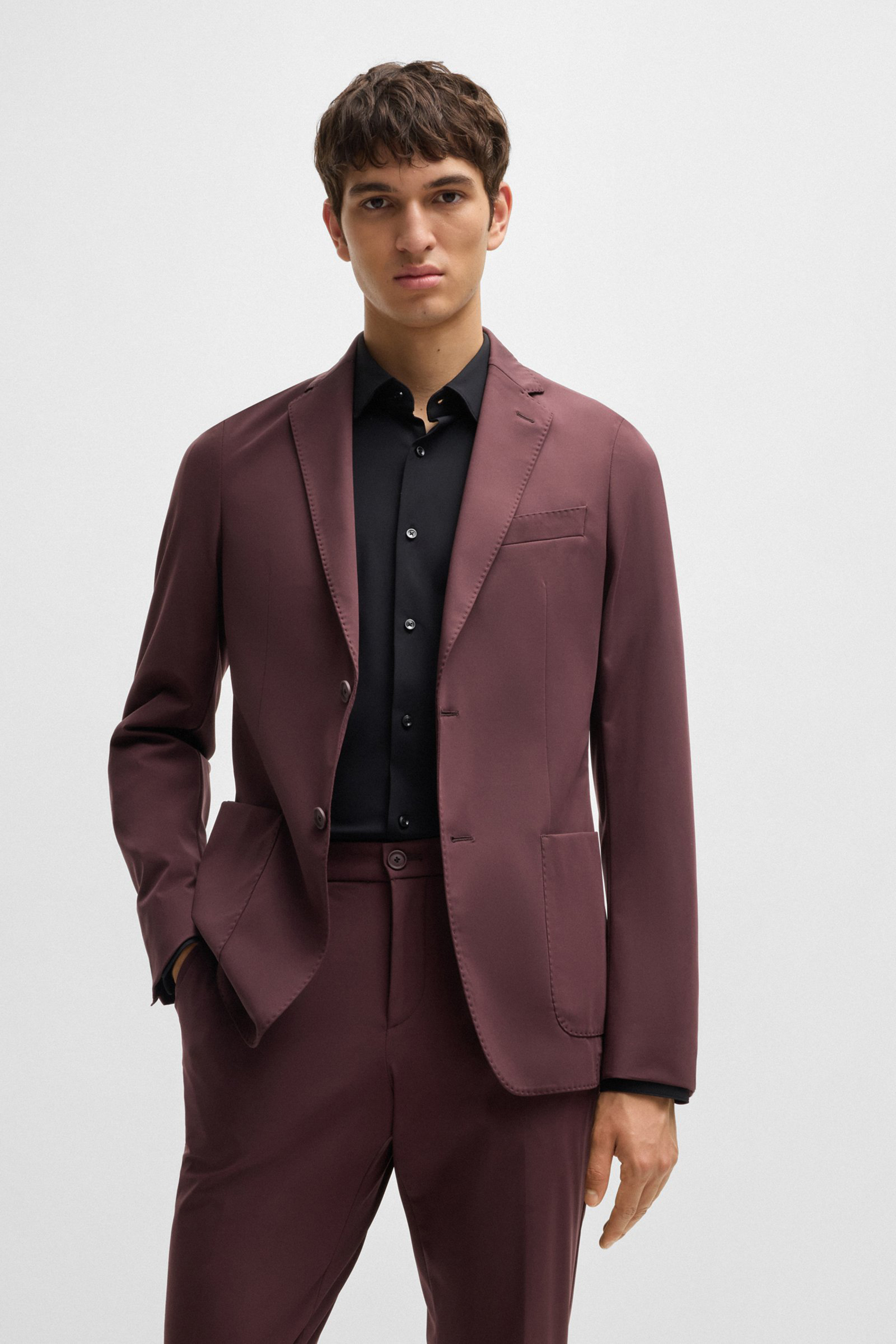 BOSS Slim Fit Performance-Stretch Jersey Pants P-Genius