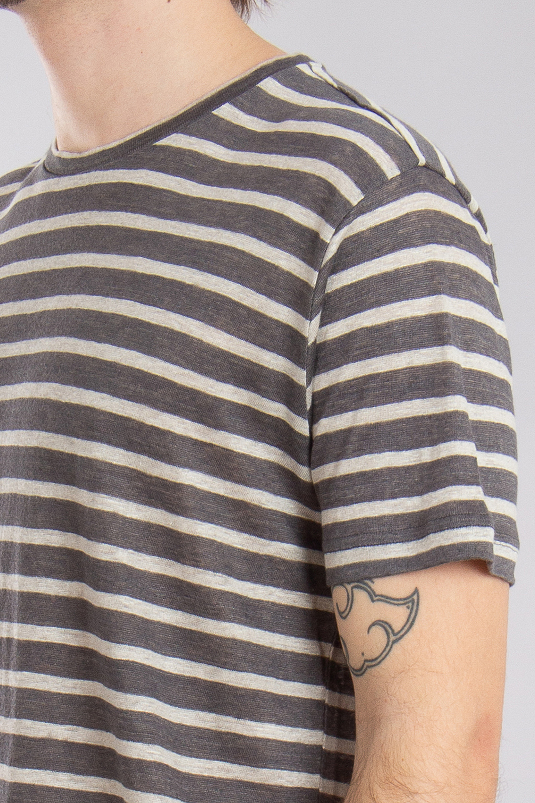 STEFAN BRANDT Striped Linen Jersey T-Shirt Enno STEFAN BRANDT Striped Linen Jersey T-Shirt Enno