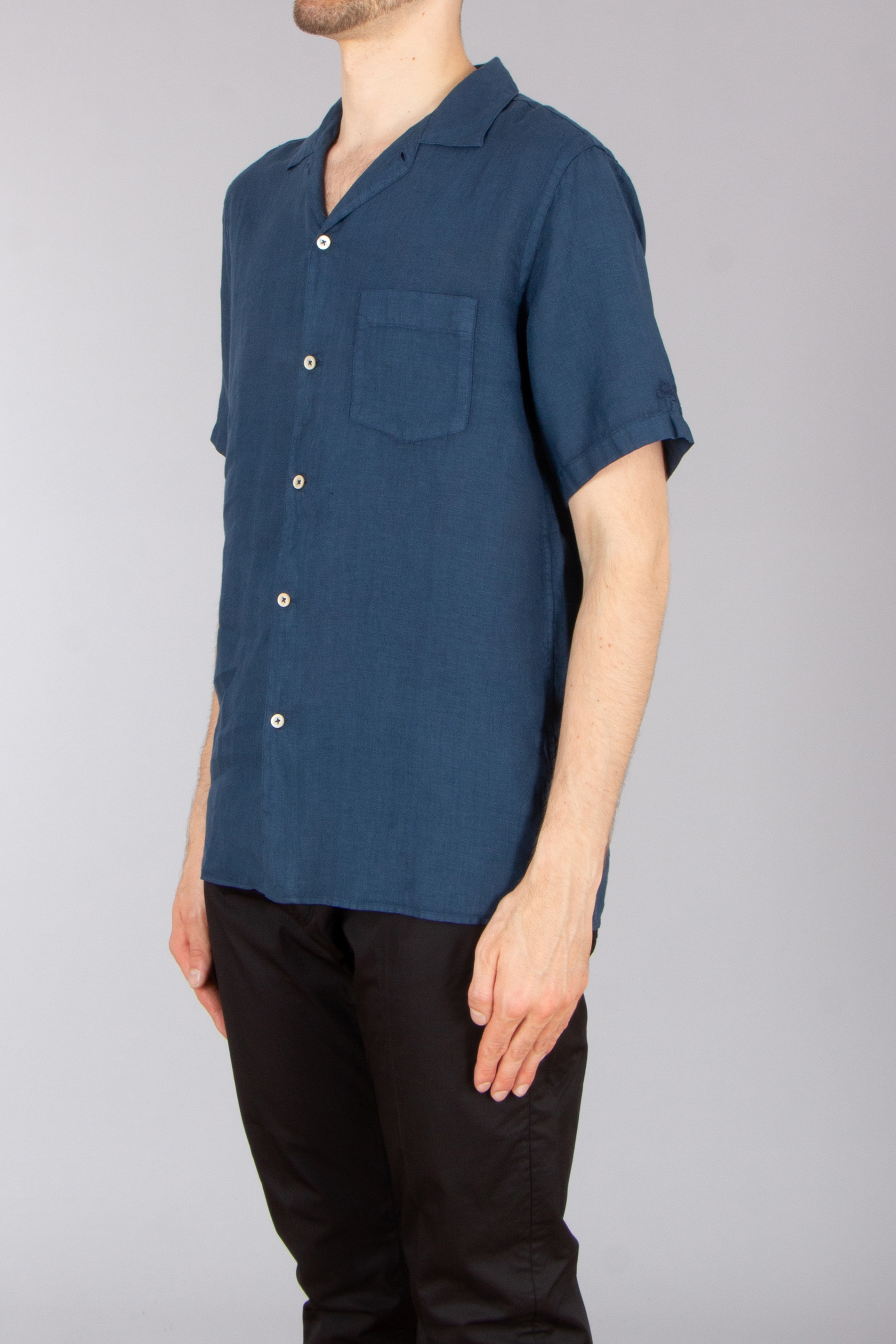 MC 2 SAINT BARTH Regular Fit Linen Short-Sleeve Shirt Sifnos Hemd, Hosen, Leinen, Ärmel, Person