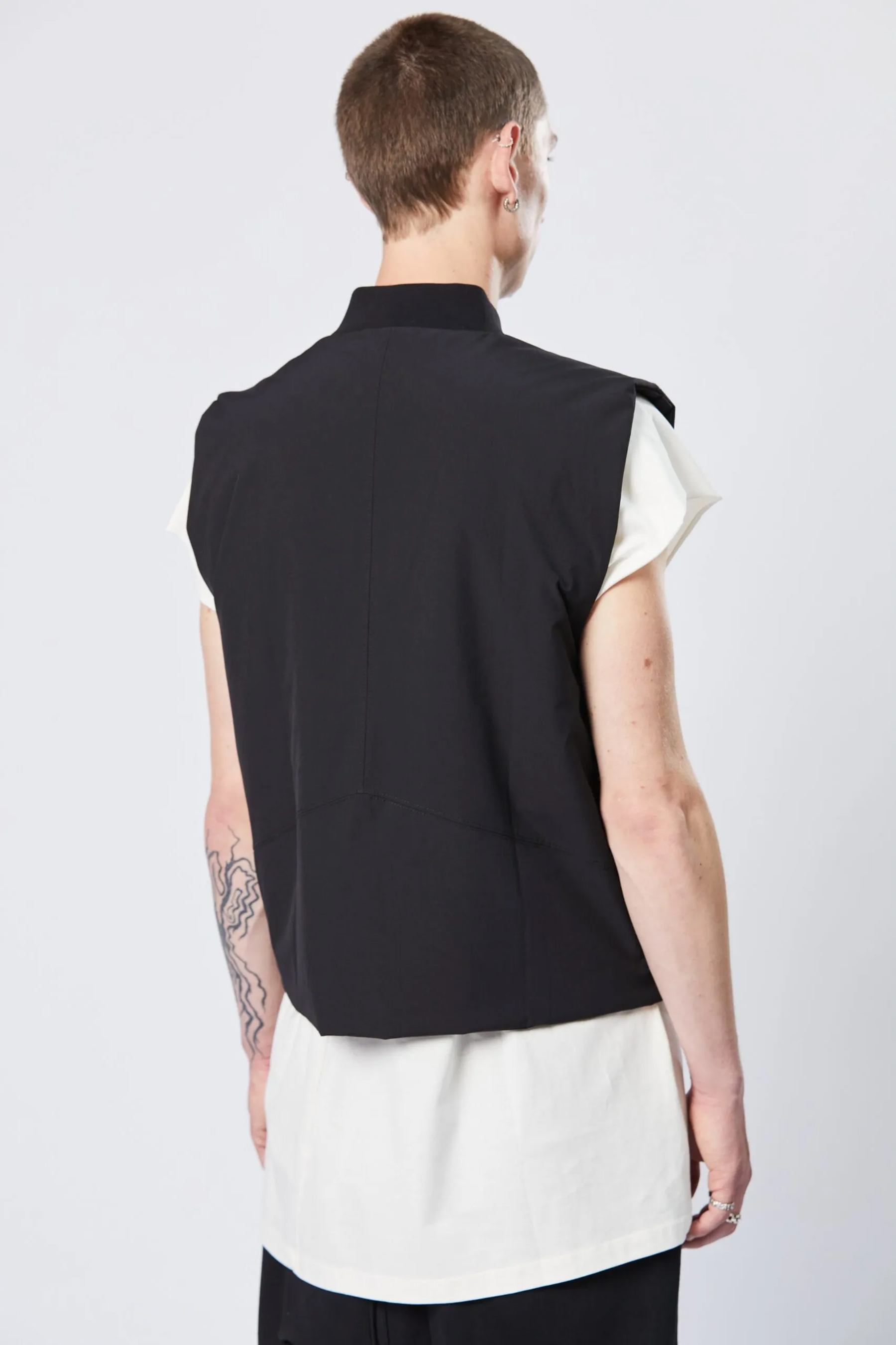 THOM KROM Nylon Stretch Bomber Vest THOM KROM Nylon Stretch Bomber Vest