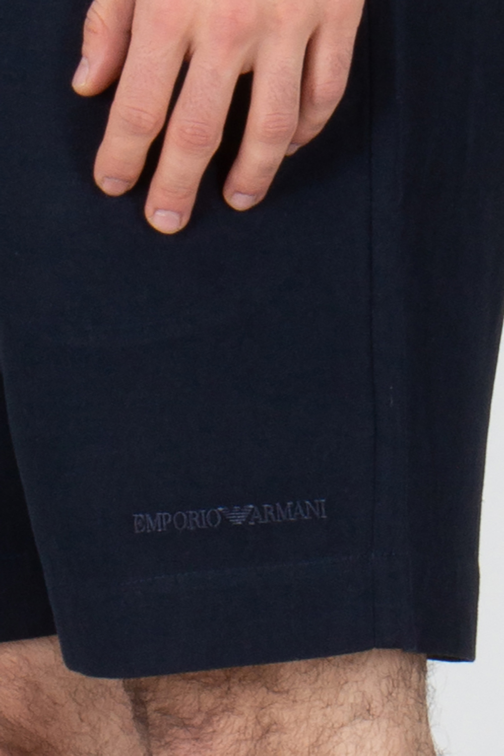 EMPORIO ARMANI Relaxed Fit Linen Blend Bermuda Shorts