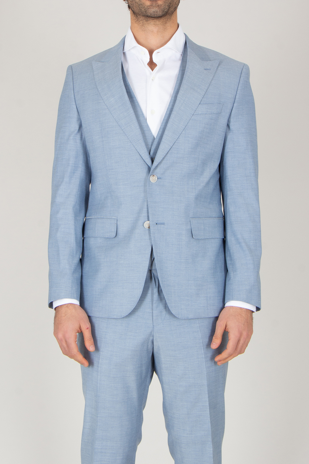 BOSS Slim Fit Virgin Wool Stretch Blend Suit H-Huge