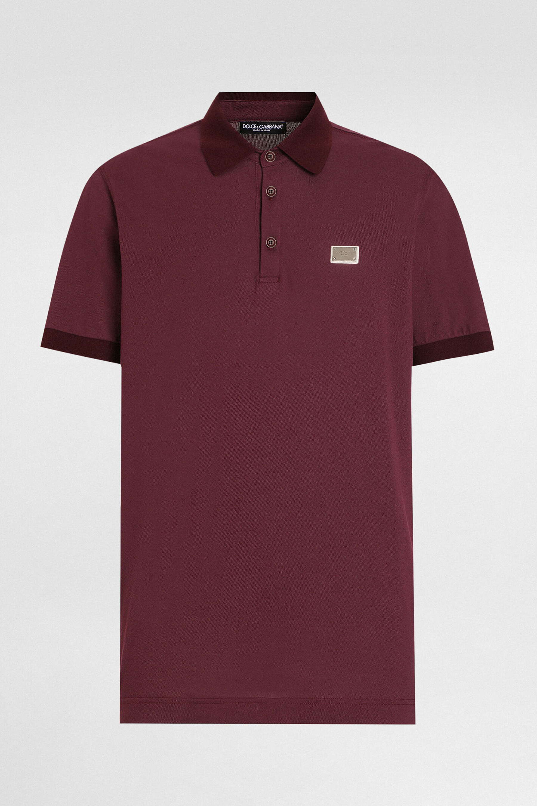 DOLCE & GABBANA Regular Fit Cotton Piqué Polo Shirt DOLCE & GABBANA Regular Fit Cotton Piqué Polo Shirt