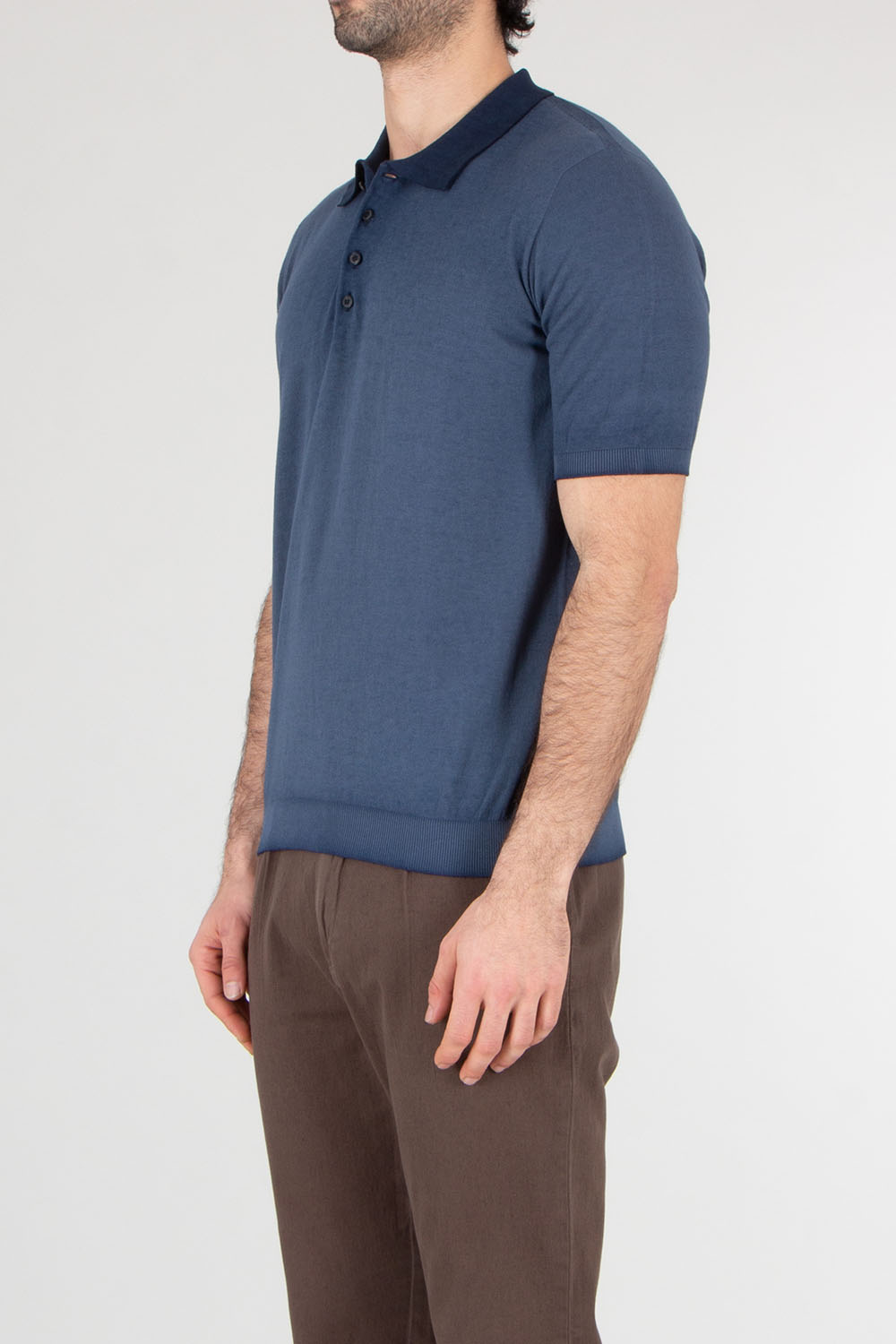 AROVESCIO Regular Fit Cotton Knit Polo
