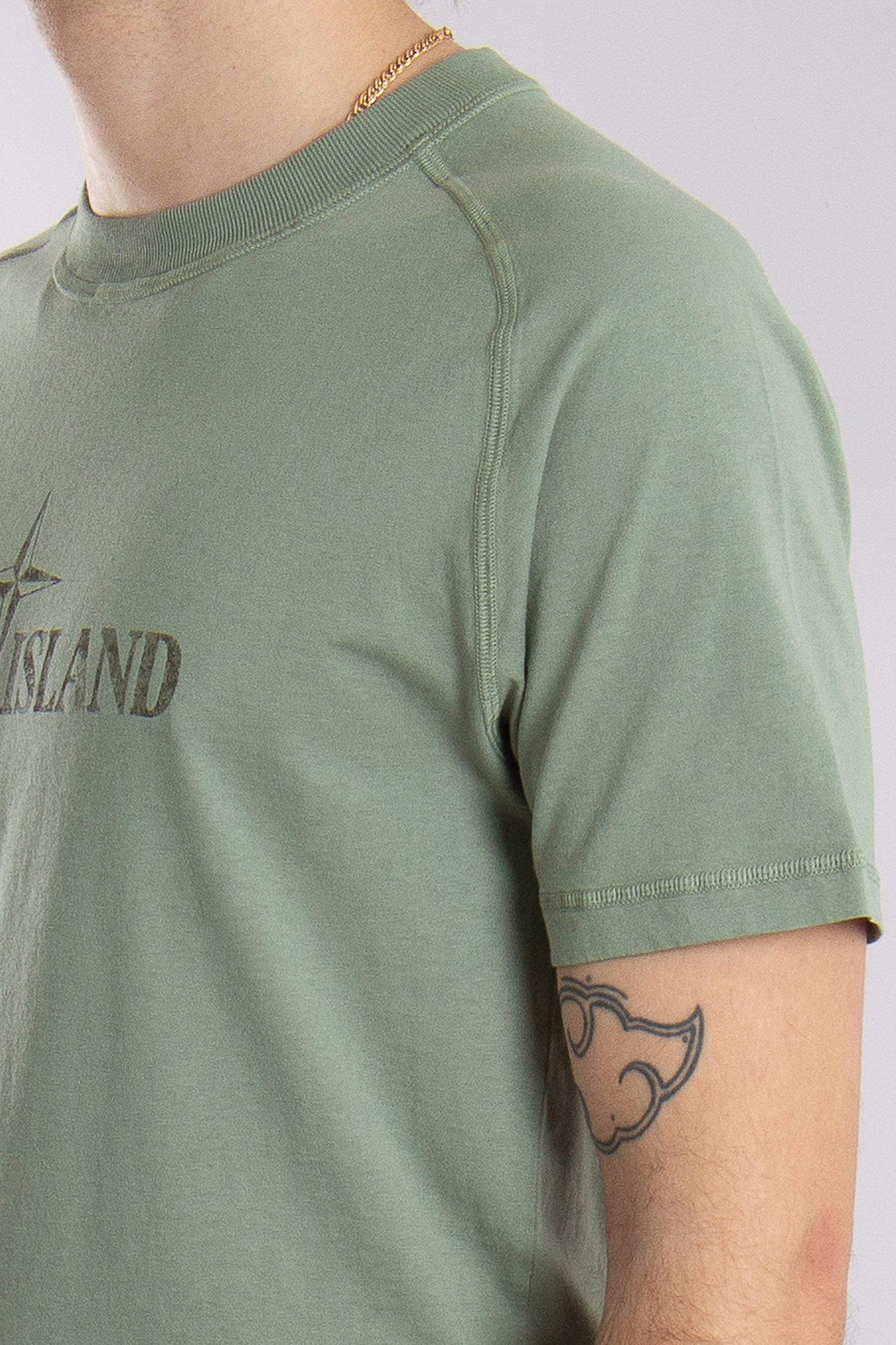 STONE ISLAND Institutional Two Print Organic Cotton Jersey T-Shirt
