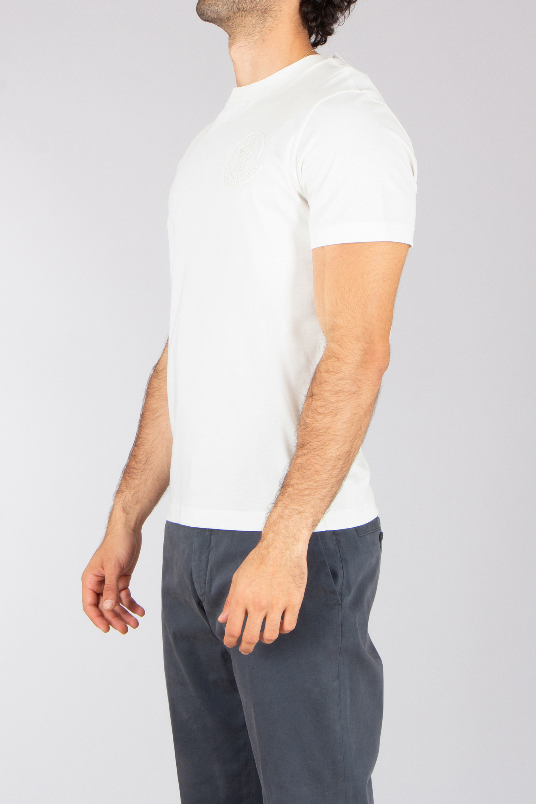 MONCLER Regular Fit Printed Organic Cotton Jersey T-Shirt T-shirt, Erwachsener, Männlich, Mann, Person