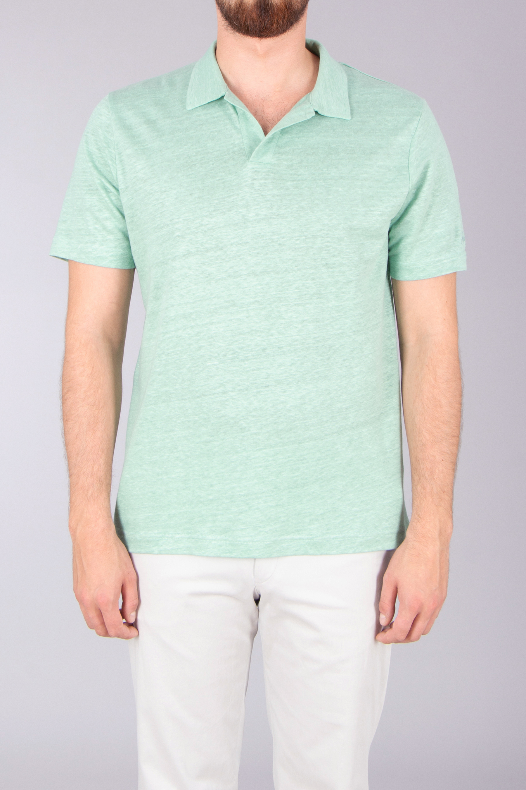 MC 2 SAINT BARTH Regular Fit Linen Jersey Polo Shirt Fraser