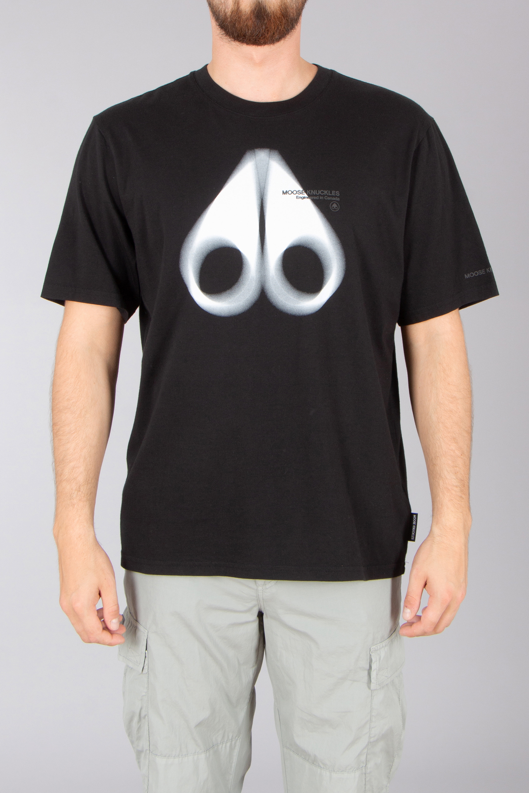 MOOSE KNUCKLES Relaxed Fit Printed Pima Cotton Jersey T-Shirt Maurice