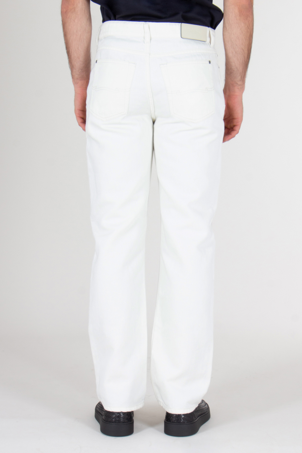 AGNONA Regular Fit Cotton Linen Denim Jeans